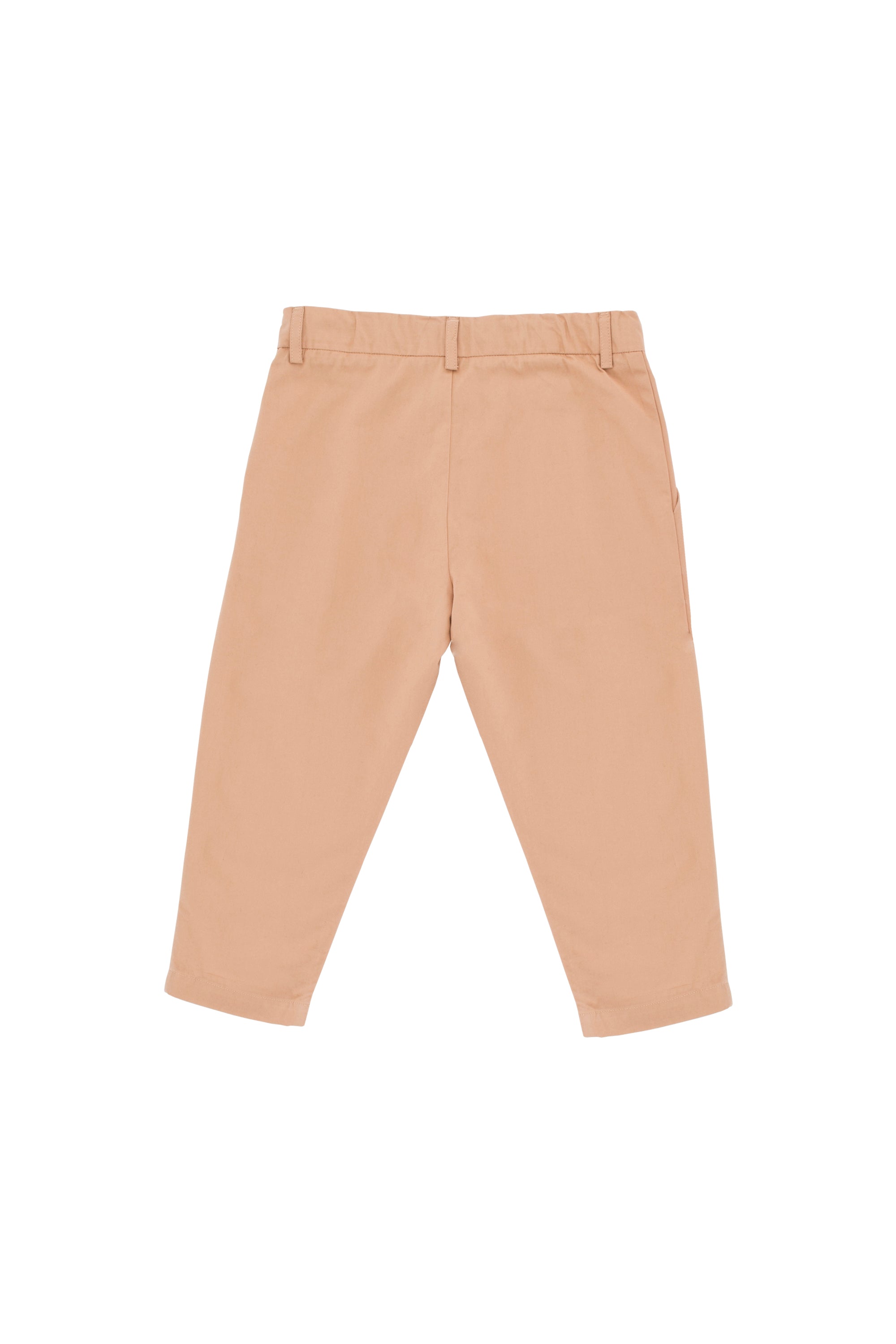 Girls Dark Nude Cotton Trousers