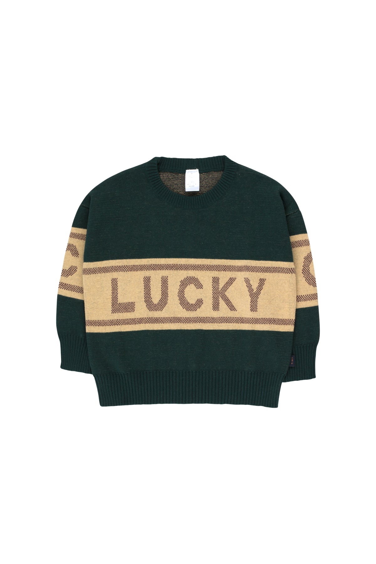Boys & Girls Green Lucky Cotton Sweater