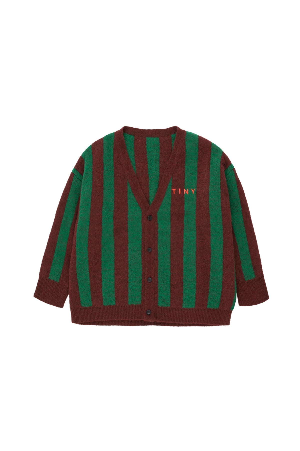 Boys & Girls Brown & Green Striped Cardigan