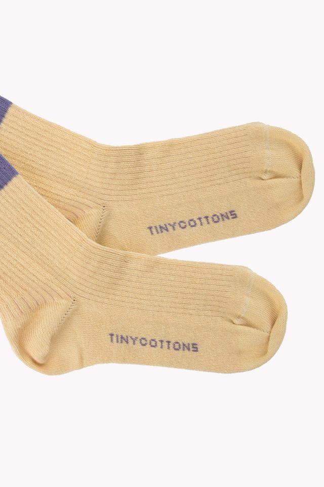 Boys & Girls Beige Striped Cotton Socks