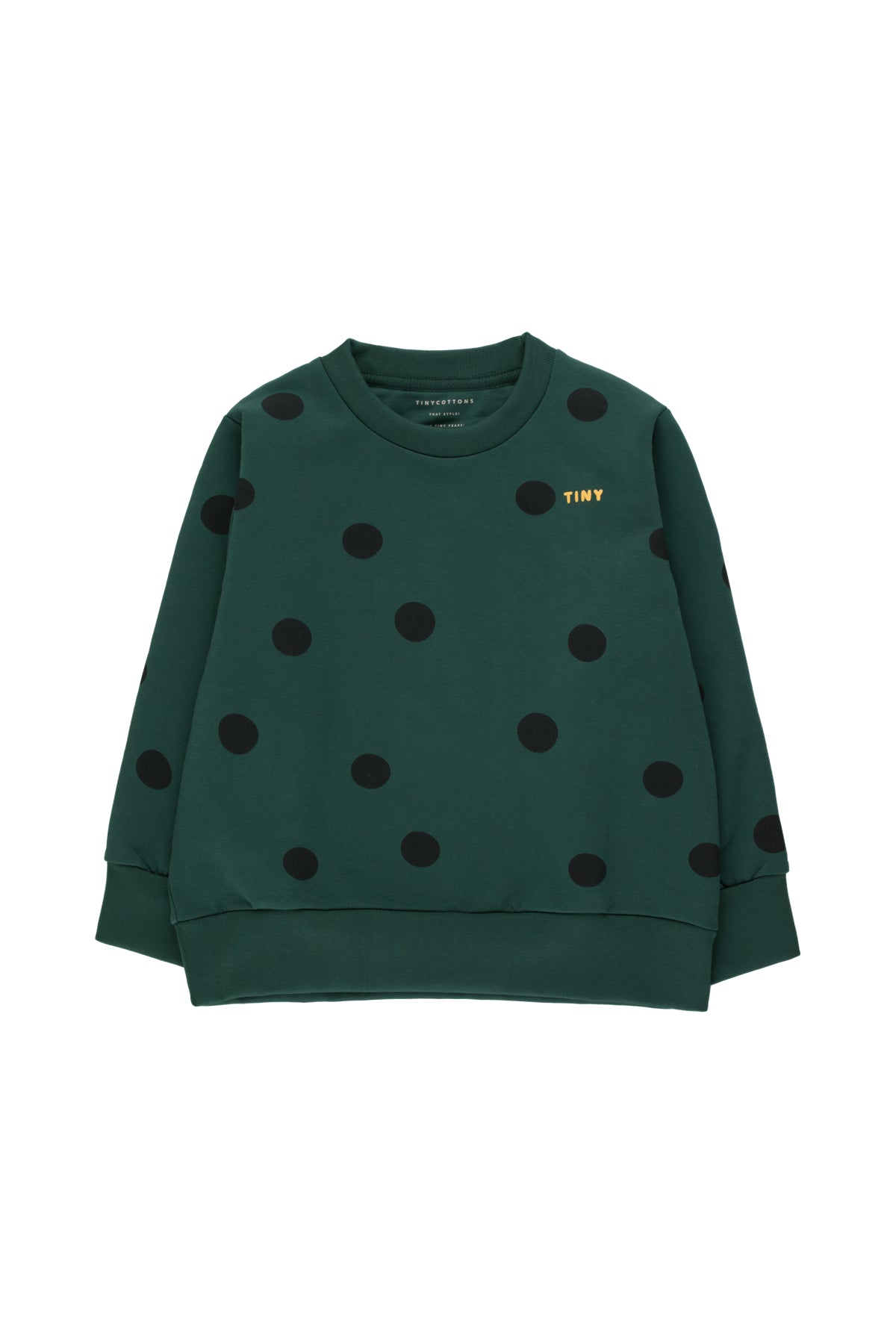 Boys & Girls Dark Green Dots Sweatshirt