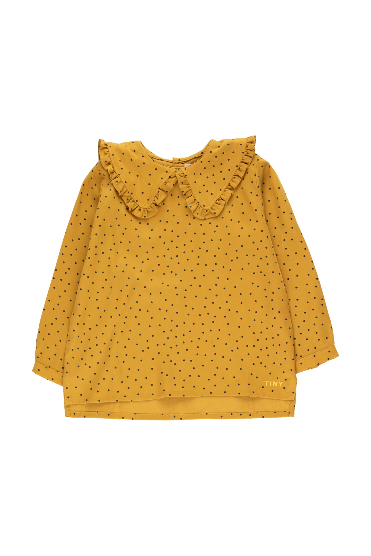 Girls Mustard Dots Shirt