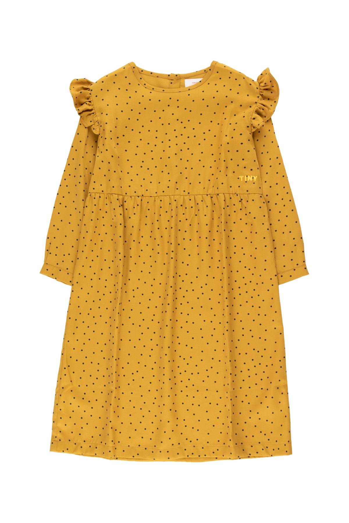 Girls Mustard Dots Dress