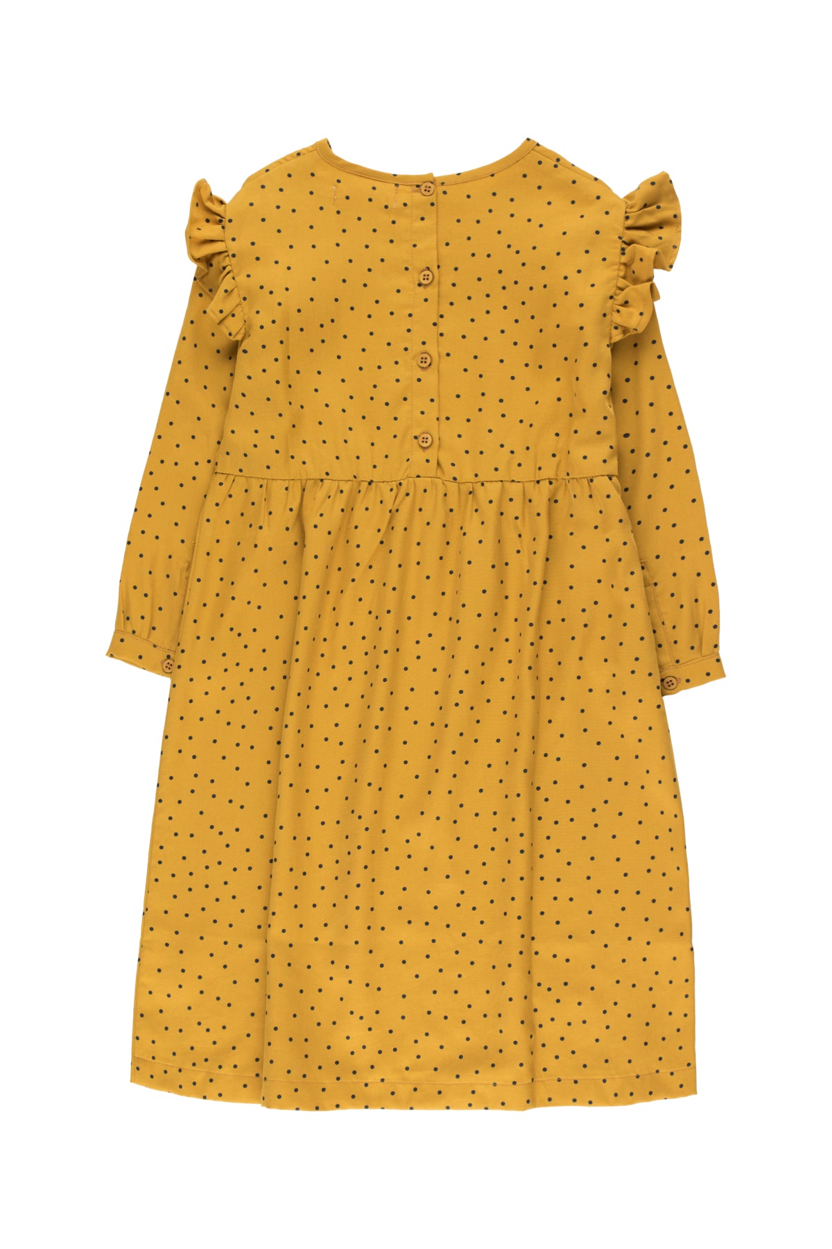 Girls Mustard Dots Dress