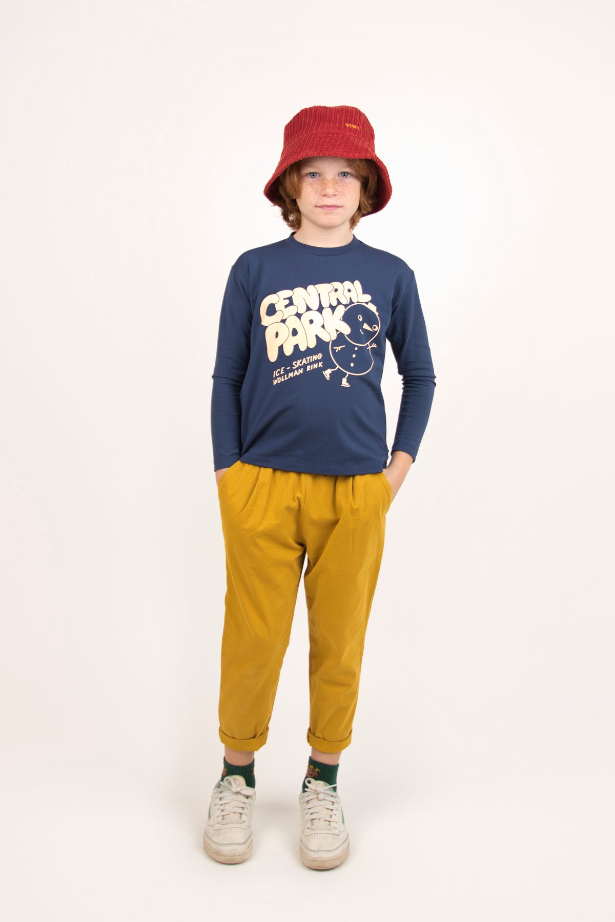 Boys & Girls Light Navy "CENTRAL PARK" Pima Cotton T-Shirt