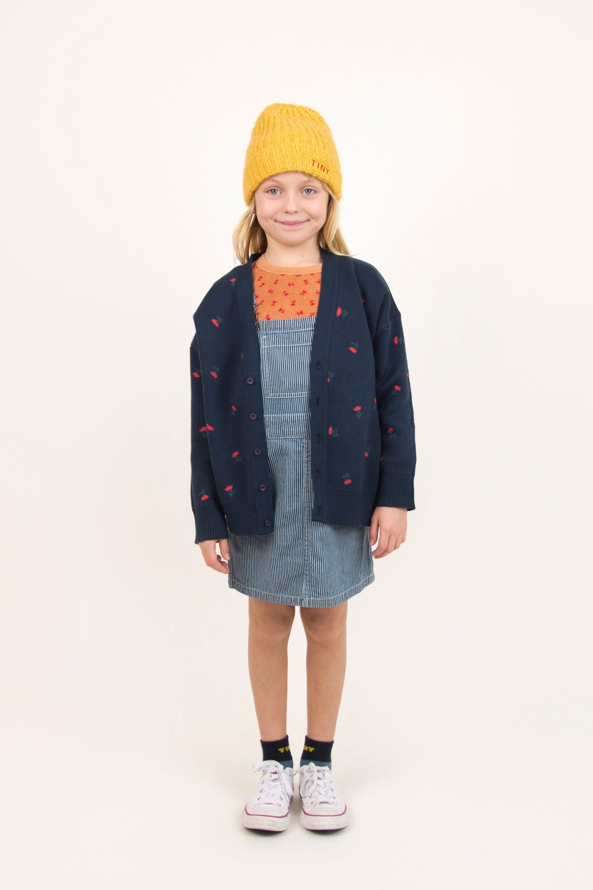 Girls Stripe Denim Cotton Short Dress