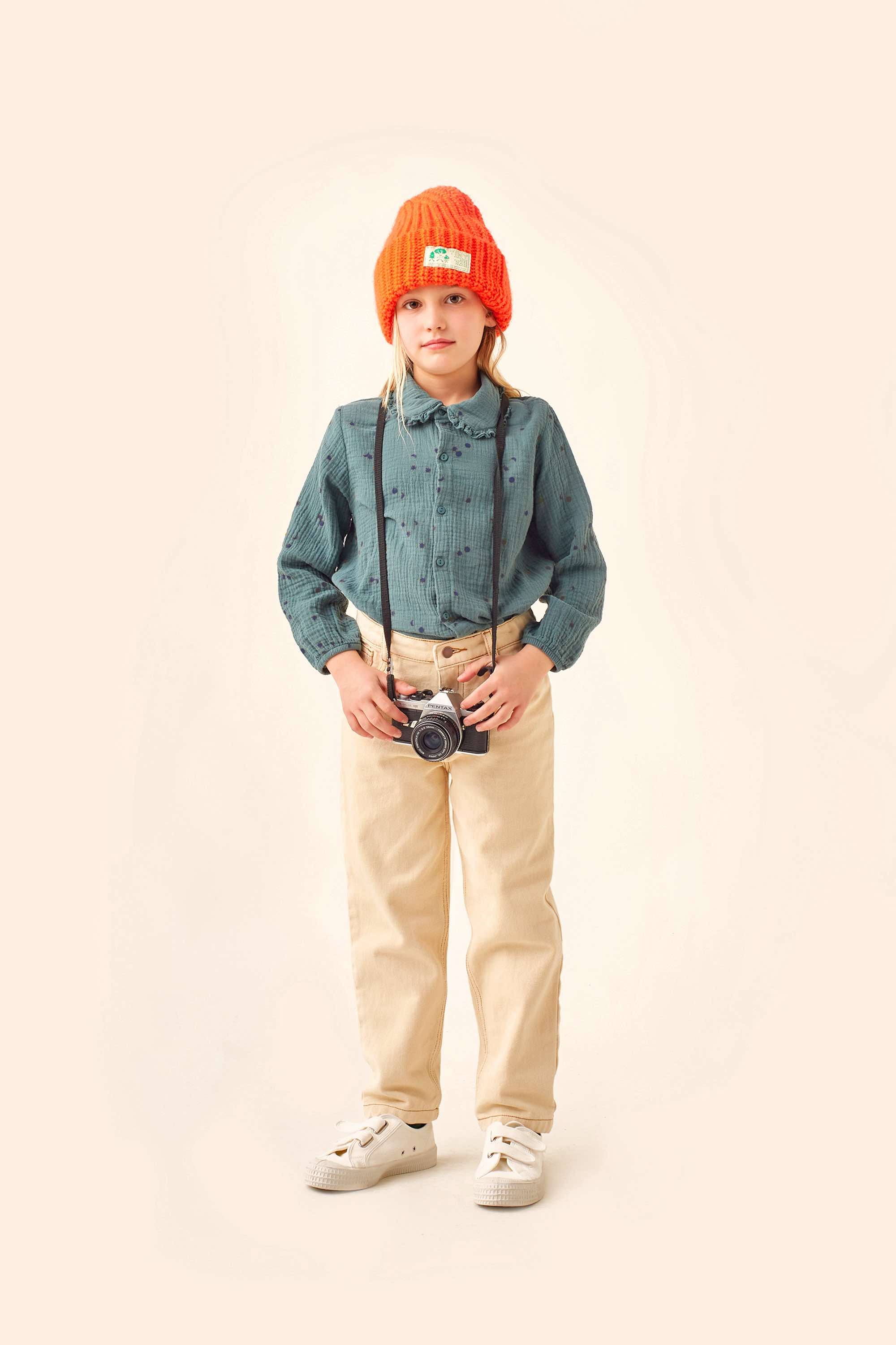Boys & Girls White Cotton Trousers