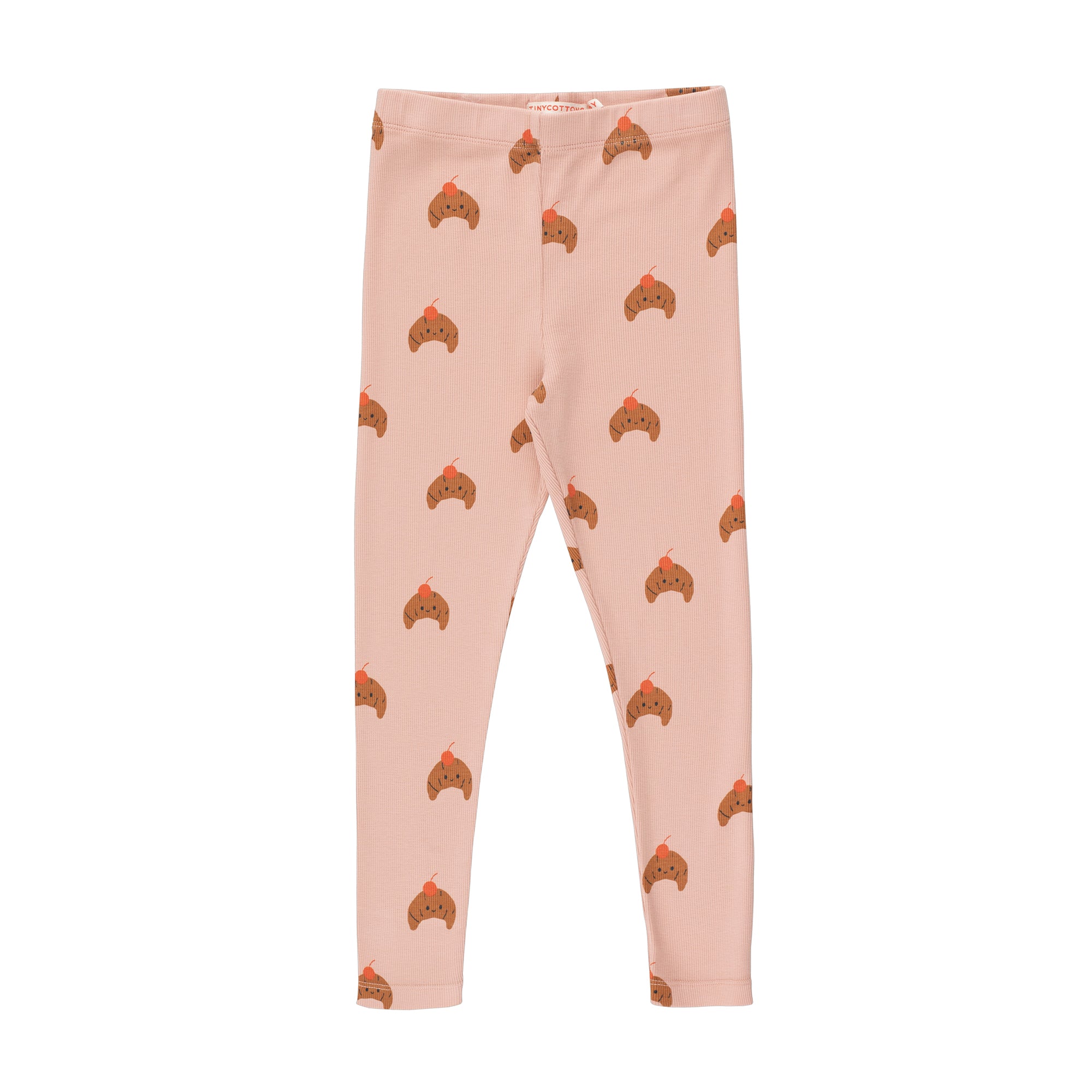 Girls Pink Printed Cotton Trousers