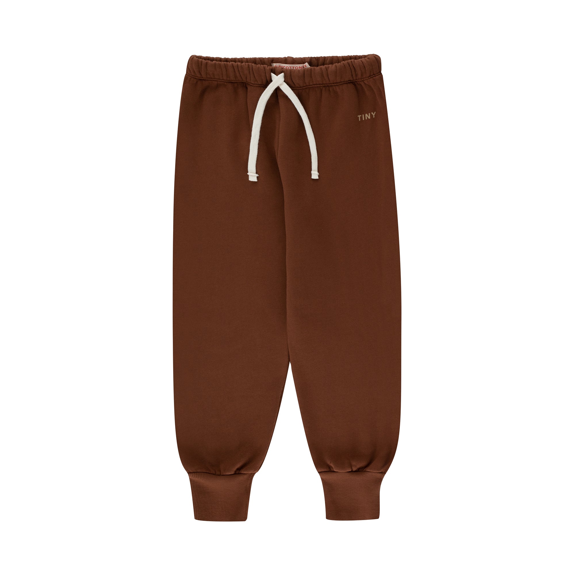 Boys & Girls Brown Logo Cotton Trousers