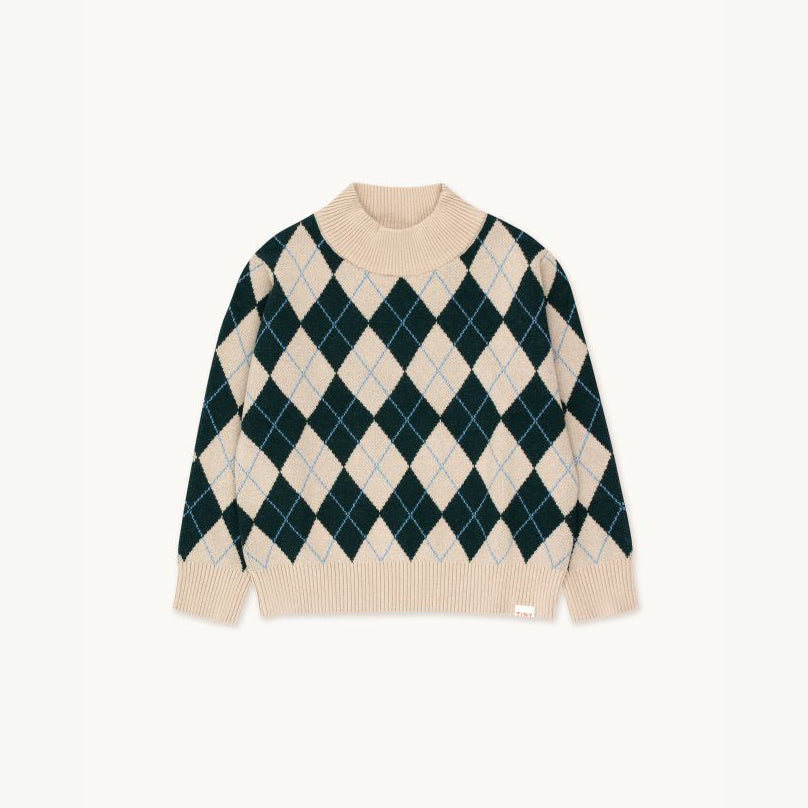 Boys & Girls Dark Green Check Sweater