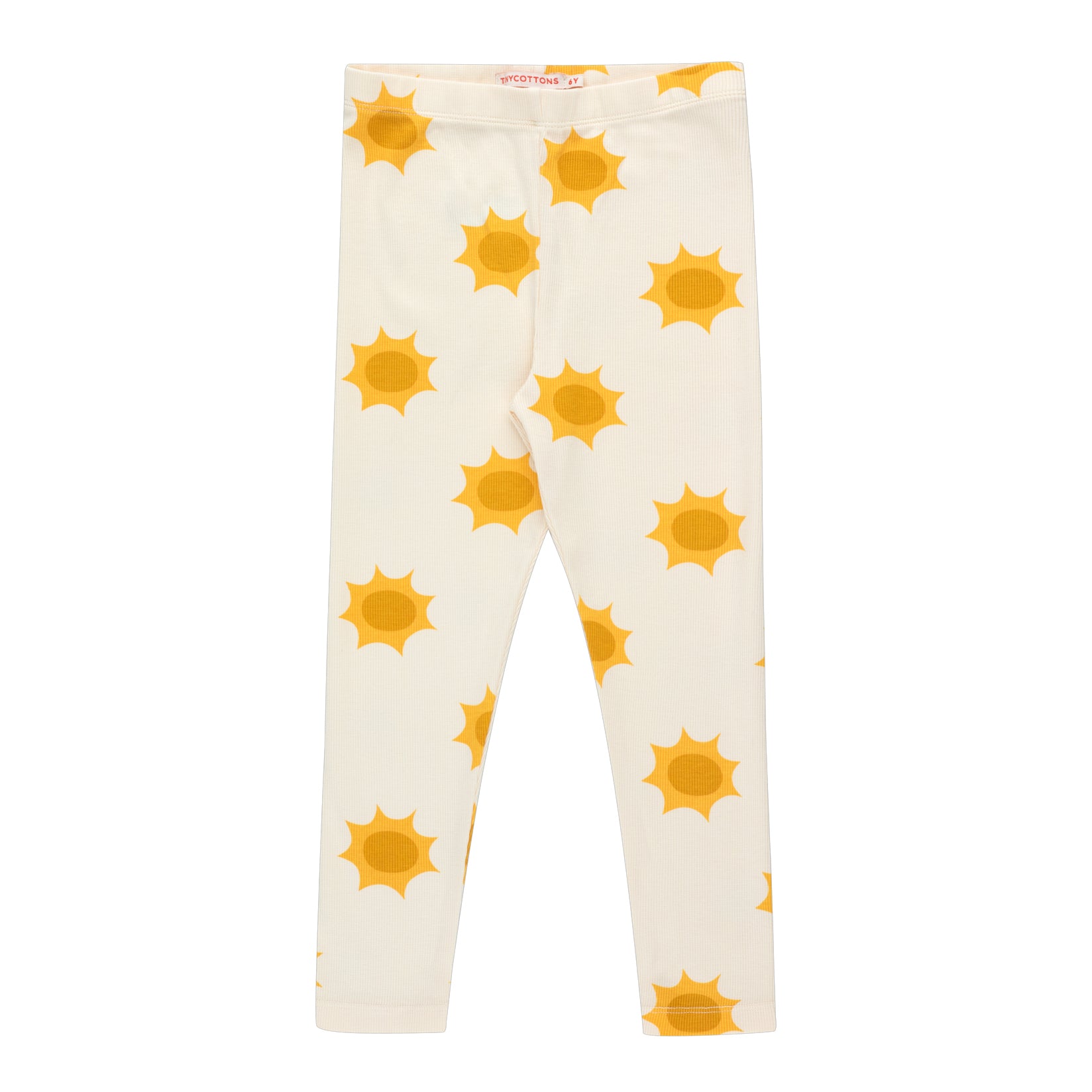 Boys & Girls White Sun Printed Cotton Trousers