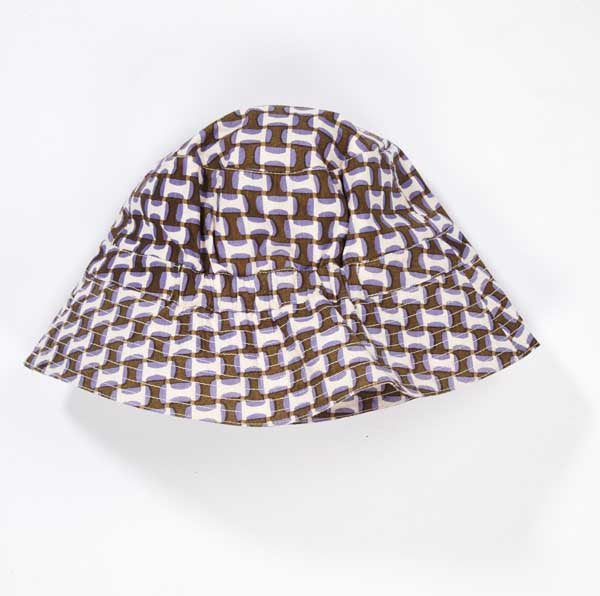 Baby Lilac Geo Print Cotton Hat