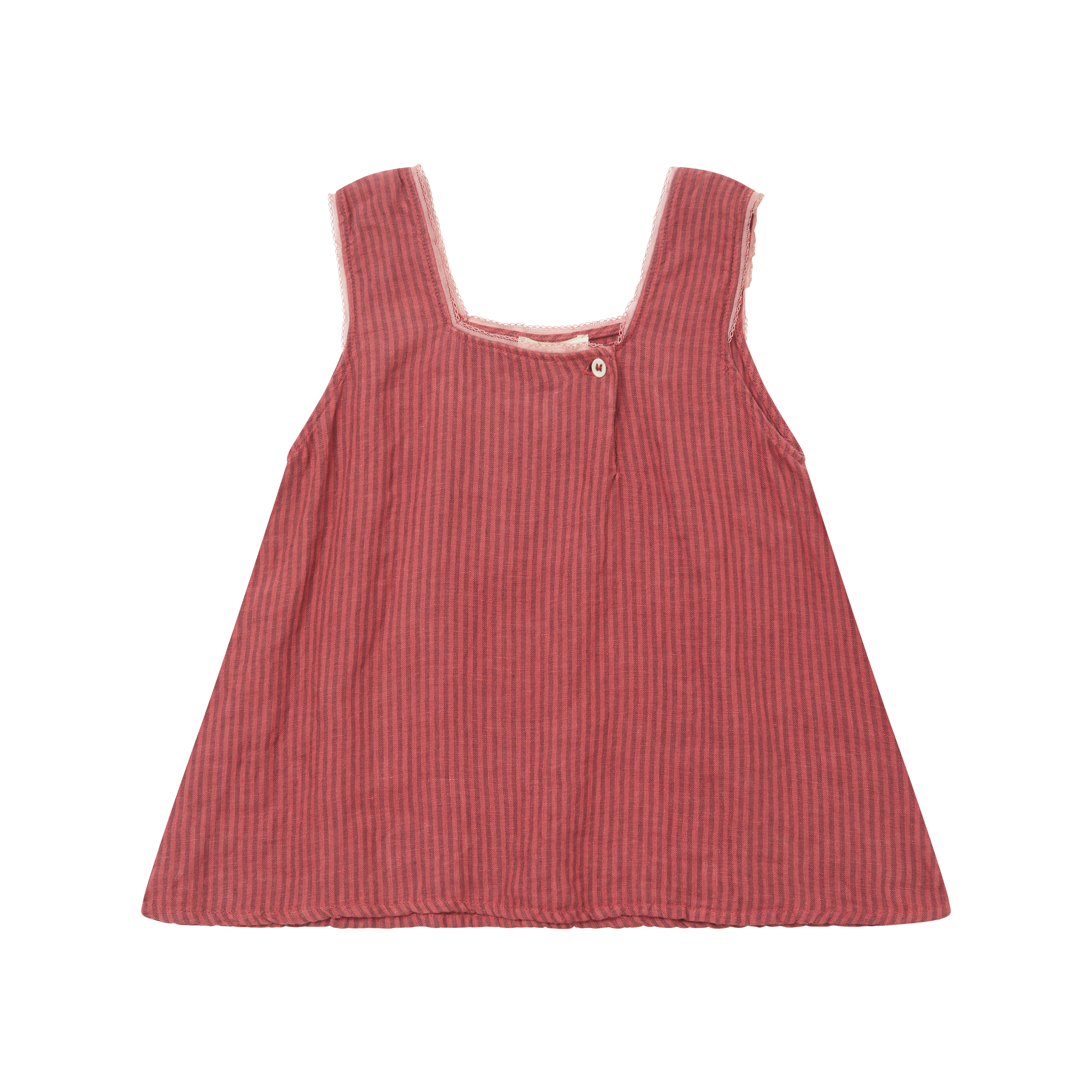 Girls Red Stripe Cotton Top