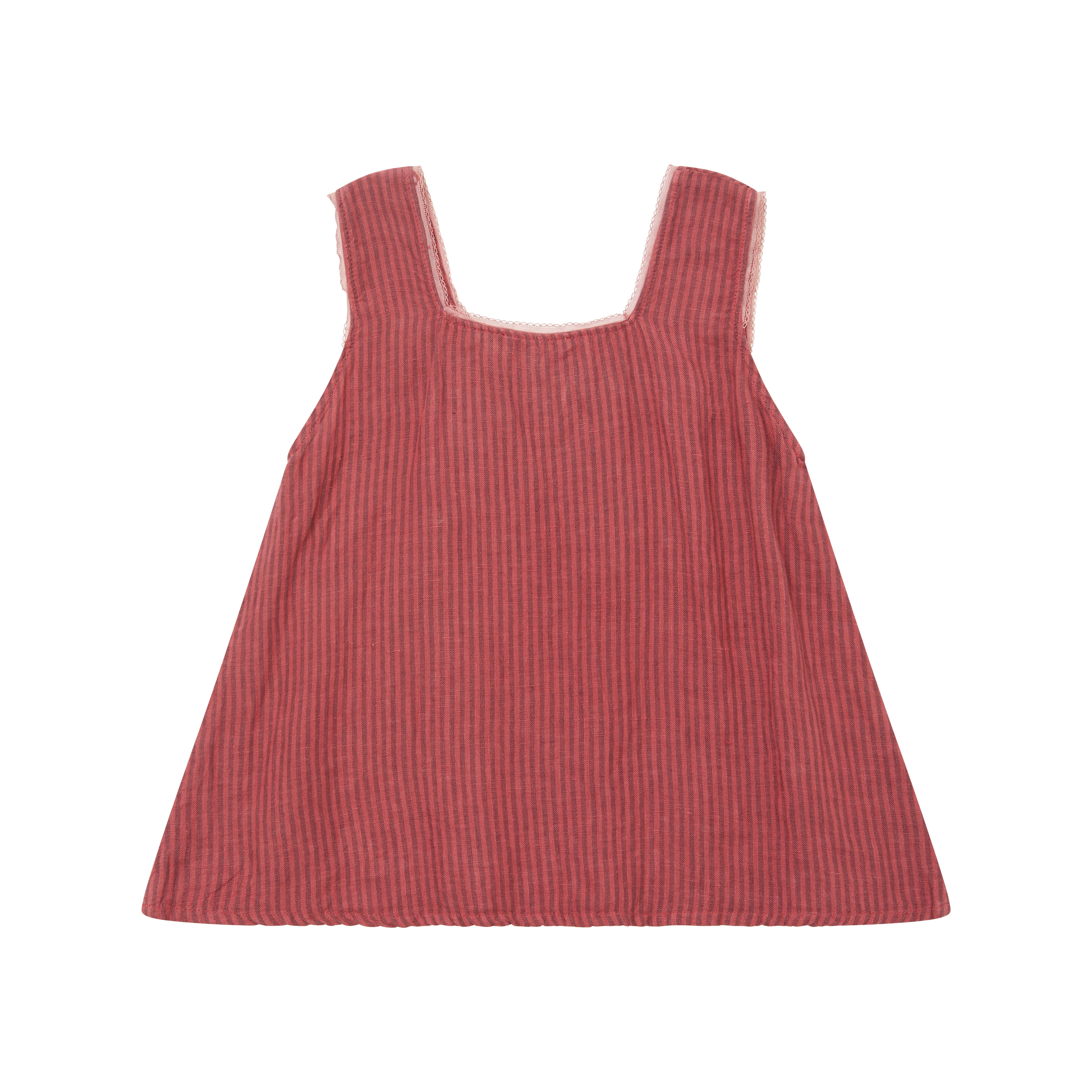 Girls Red Stripe Cotton Top