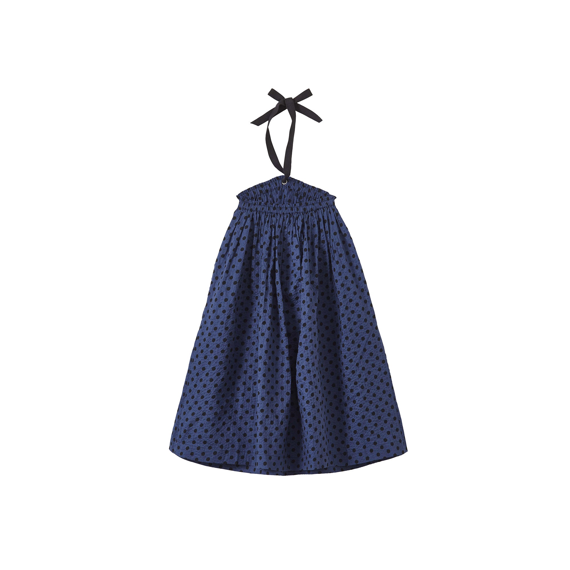Girls Blue Dots Cotton Dress
