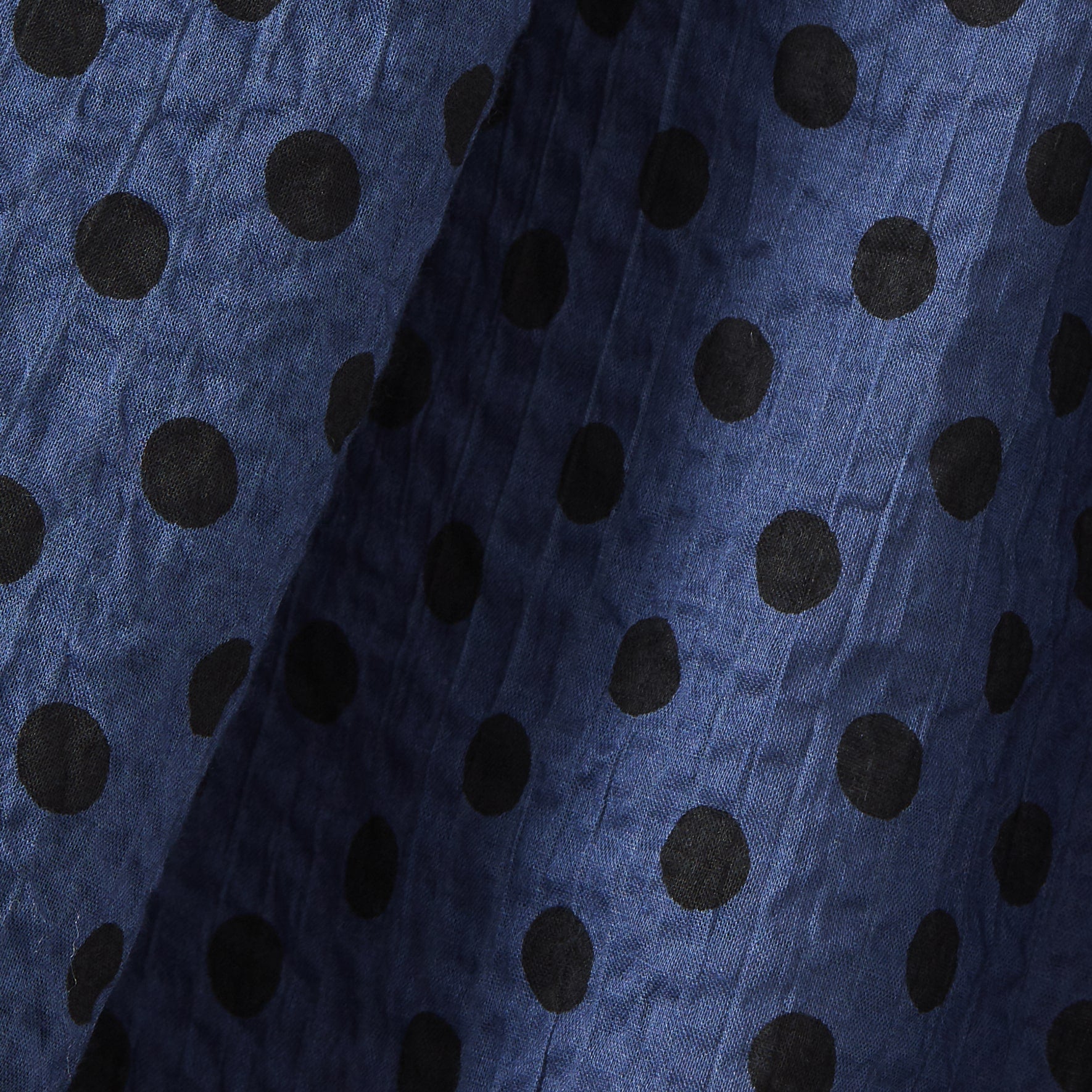 Girls Blue Dots Cotton Dress