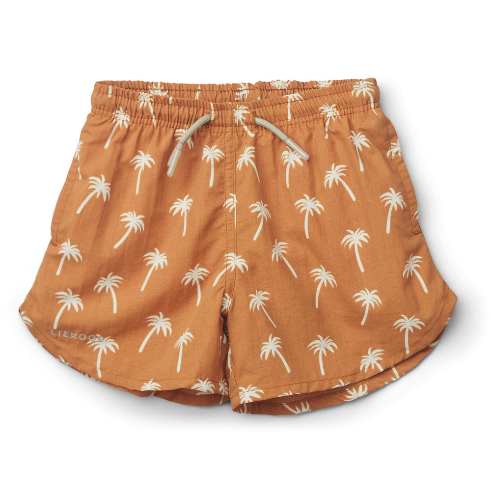 Baby Boys Camel Printed Swim Shorts