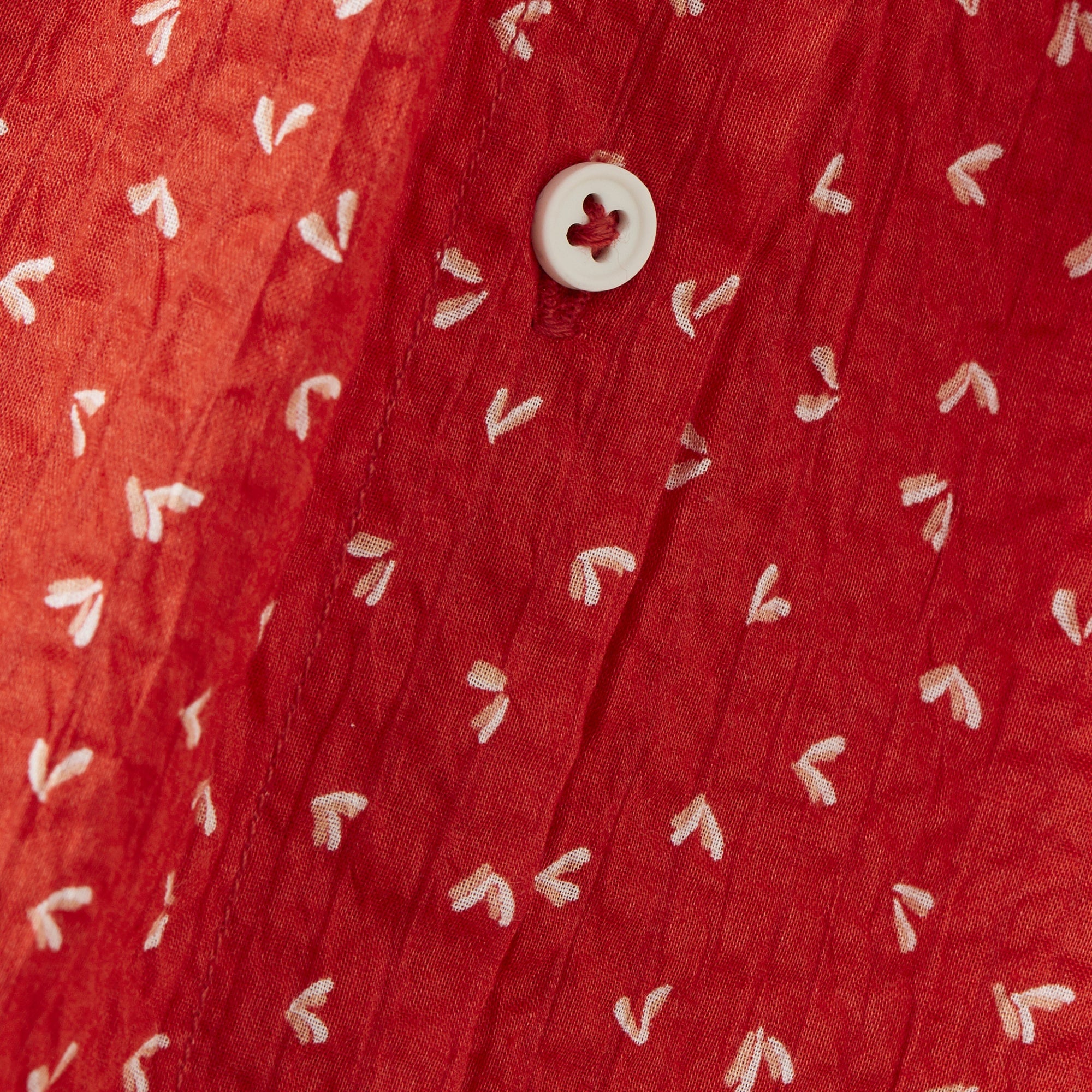 Girls Red Printed Cotton Set