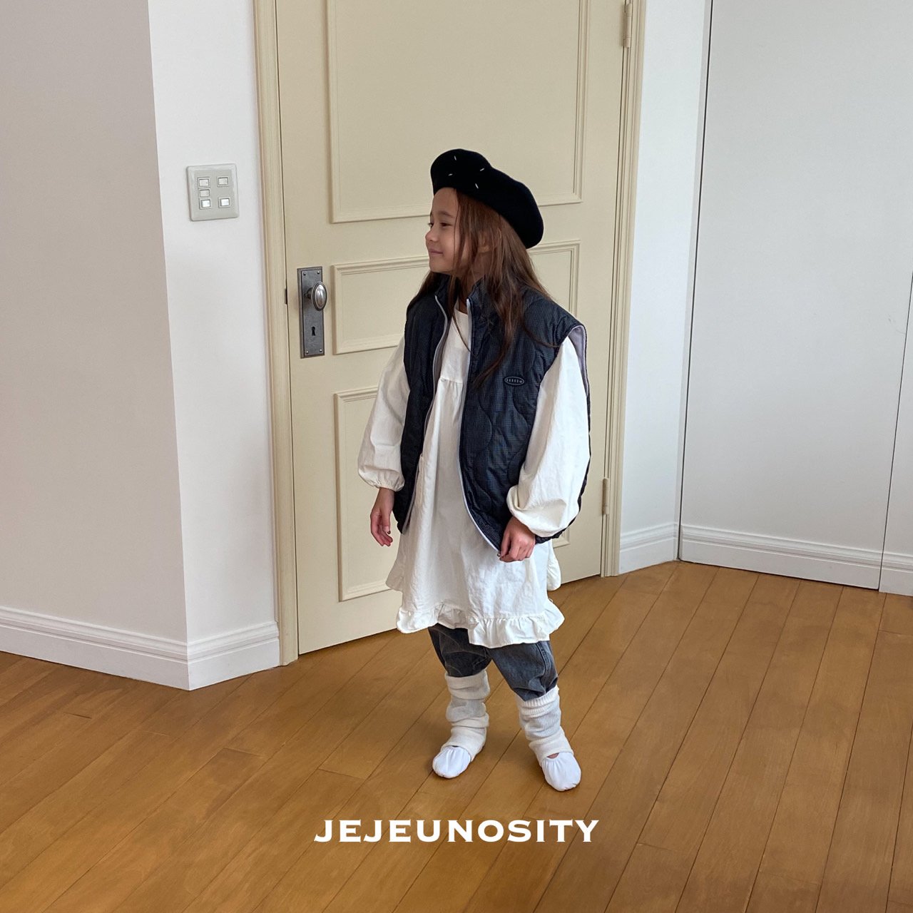 Boys & Girls Grey Denim Trousers