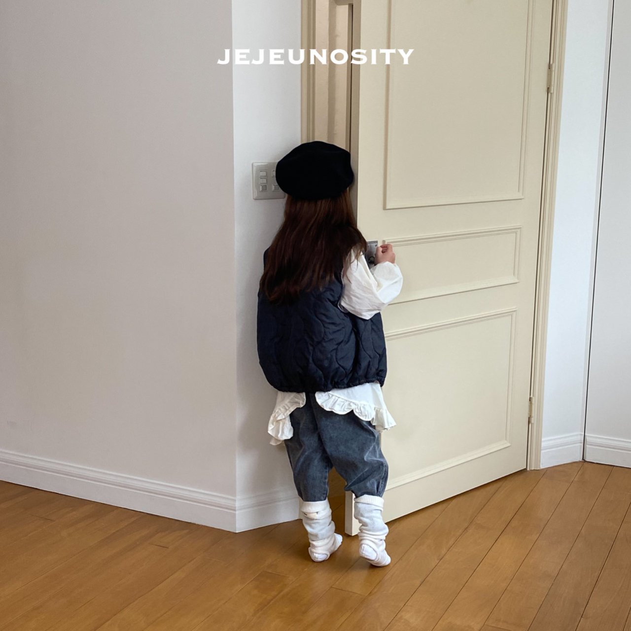 Boys & Girls Grey Denim Trousers