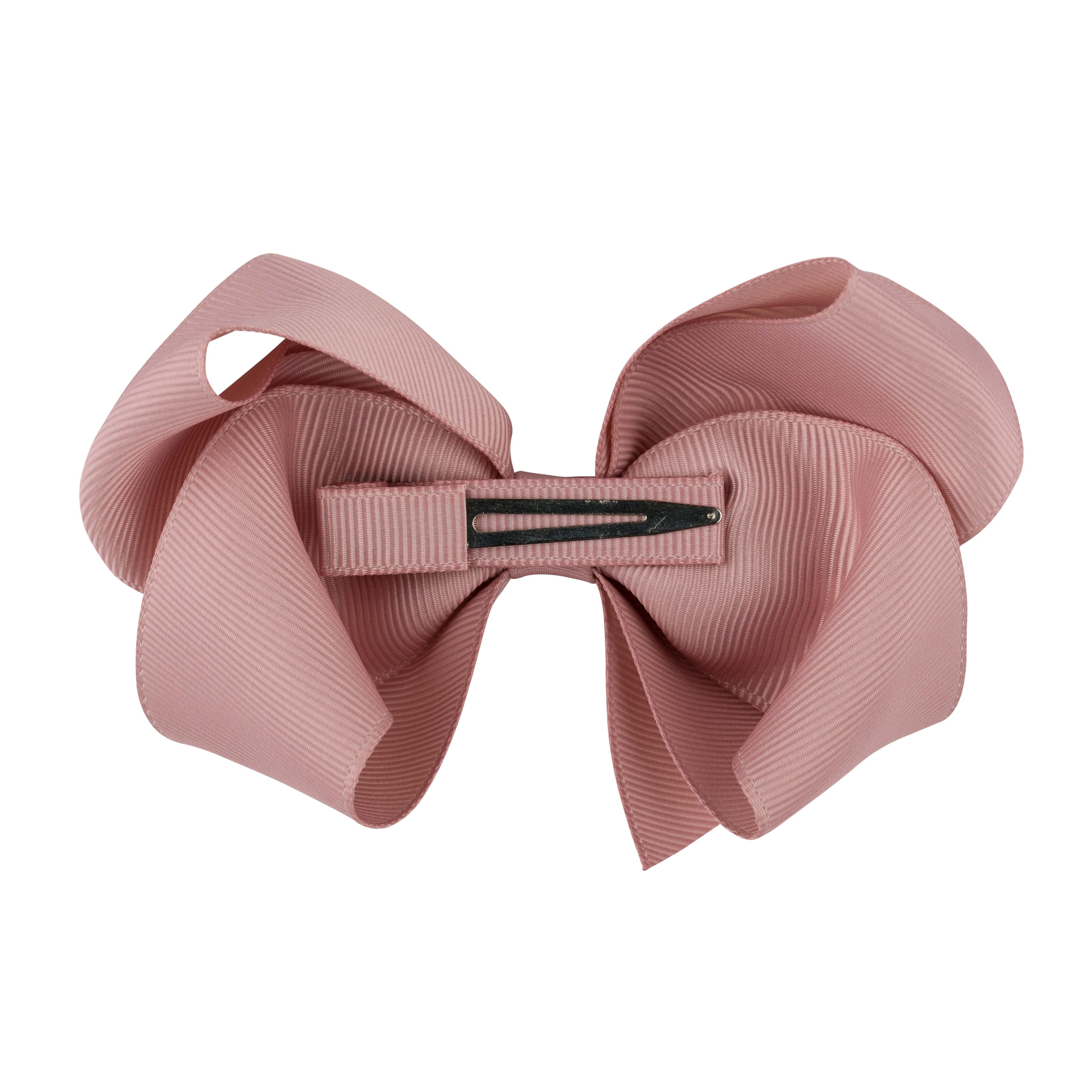 Girls Pink Bow Hair Clip - 10cm