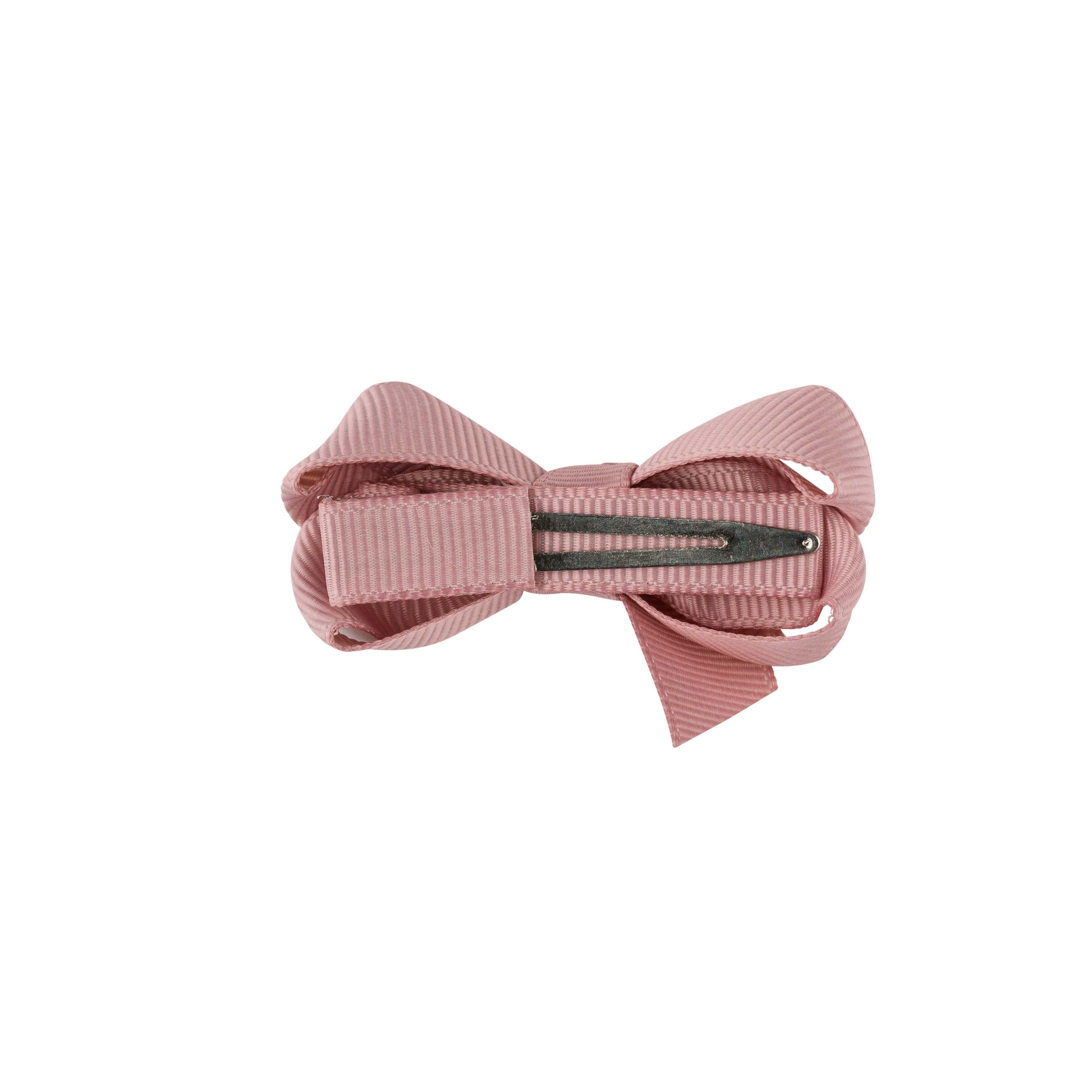 Girls Pink Bow Hair Clip - 6cm