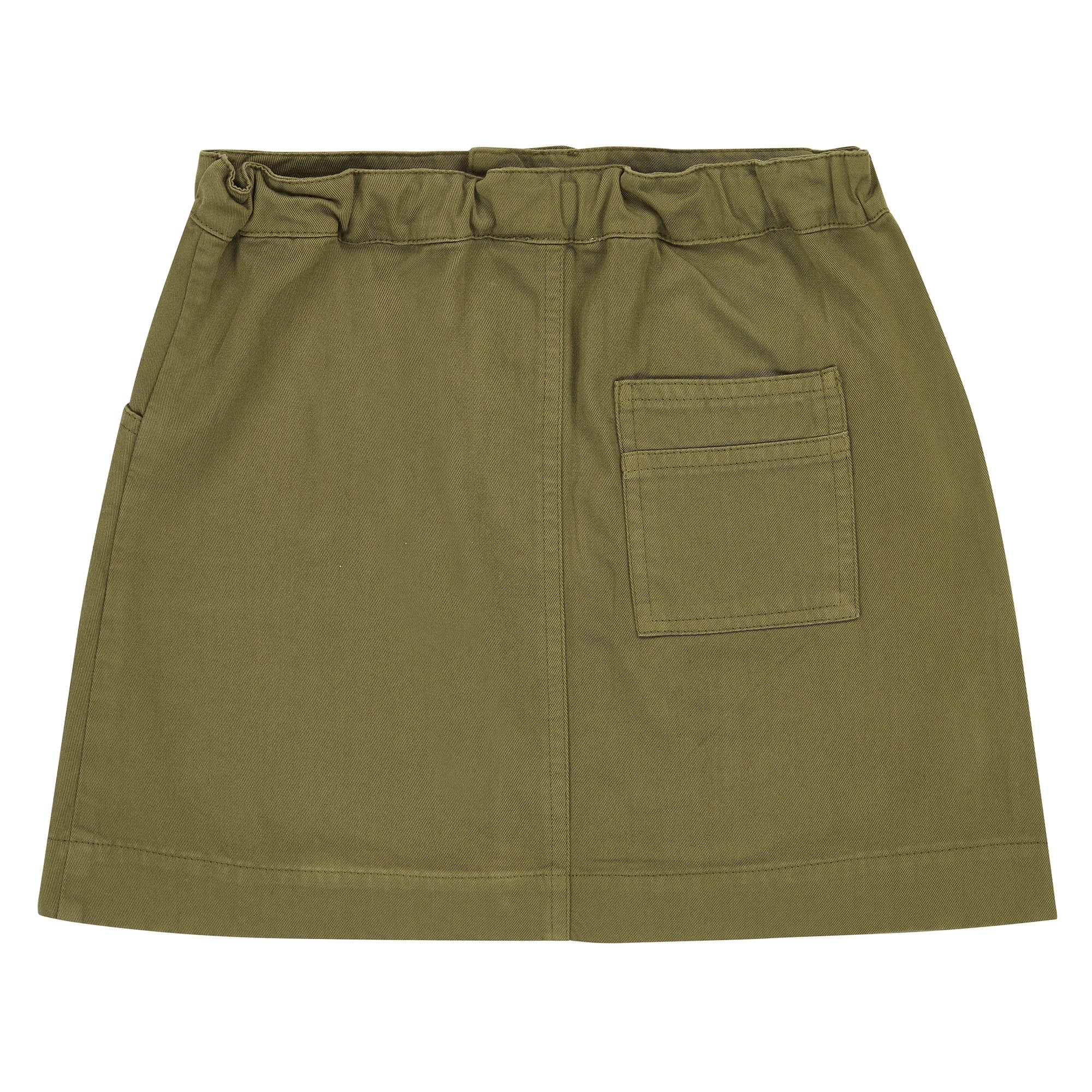 Girls Army Green Cotton Skirt