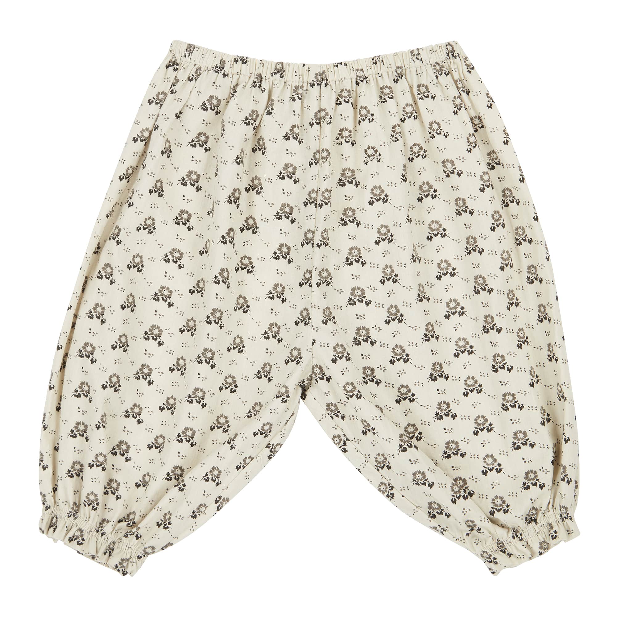 Baby Boys & Girls White Floral Cotton Trousers
