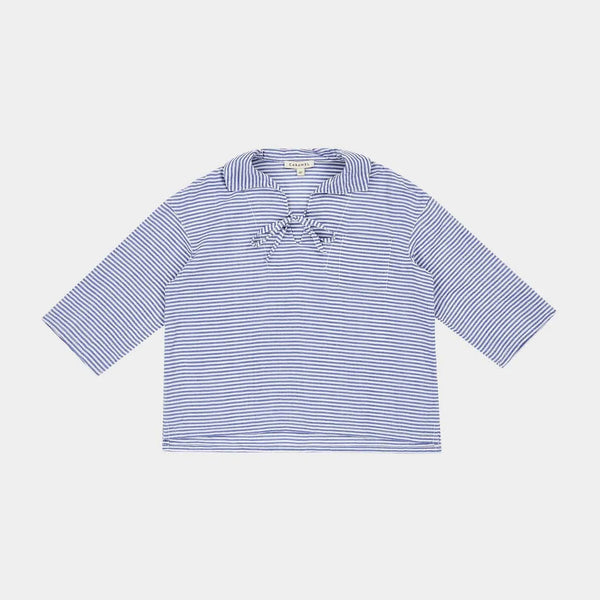 Girls Blue Stripes Cotton Top