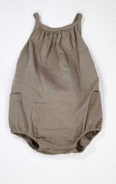 Baby Girls Stone Grey Babysuit