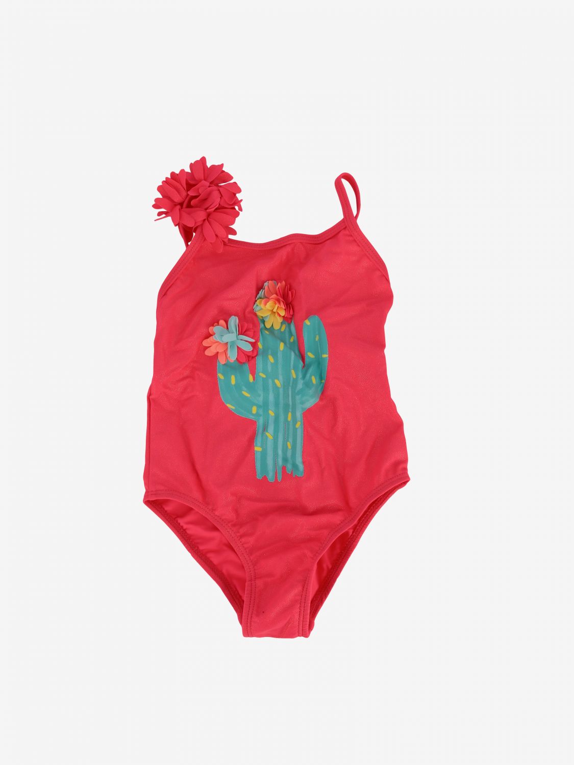 Girls Pink Cactus Swimsuit