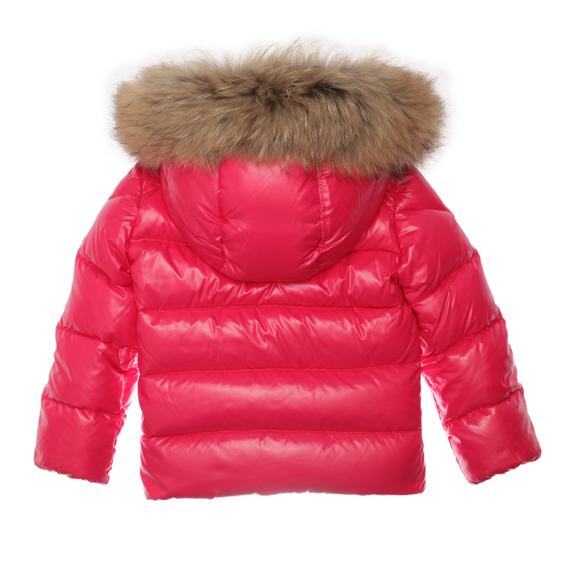 Baby Fuchsia Plush Trims Hooded 'K2'Jacket - CÉMAROSE | Children's Fashion Store - 2