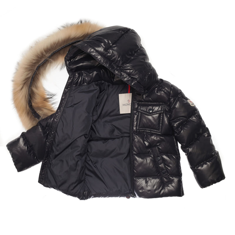 Baby Navy Blue Plush Trims Hooded 'K2'Jacket - CÉMAROSE | Children's Fashion Store - 3