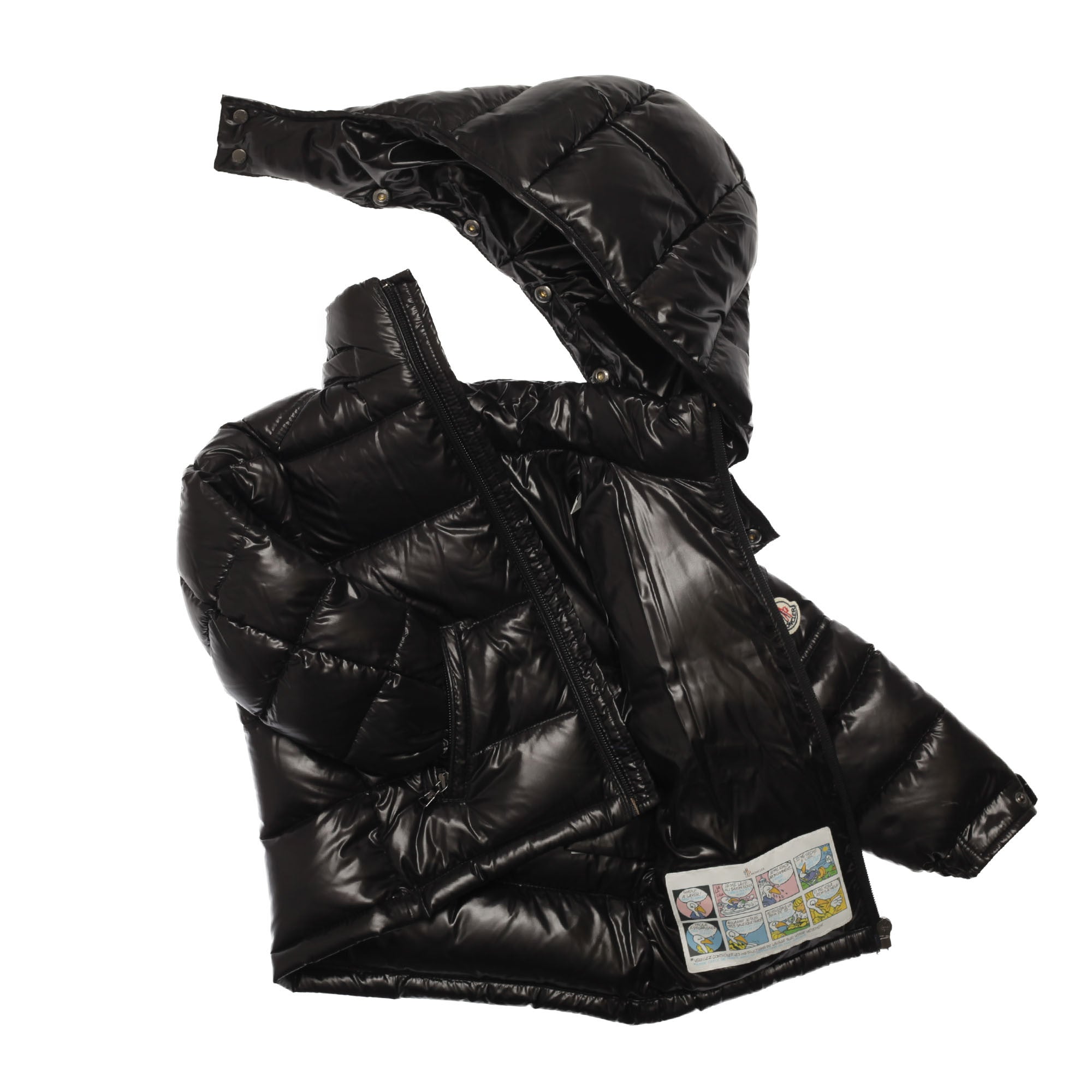 Boys & Girls Black Hooded Padded Down 'Maya'Jacket - CÉMAROSE | Children's Fashion Store - 3
