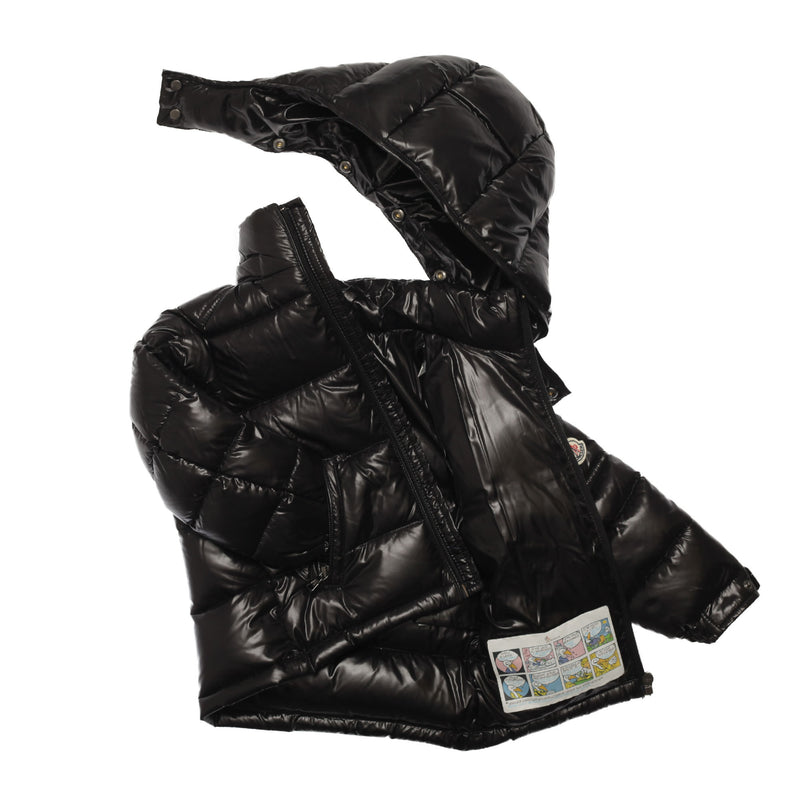 Boys & Girls Black Hooded Padded Down 'Maya'Jacket - CÉMAROSE | Children's Fashion Store - 3