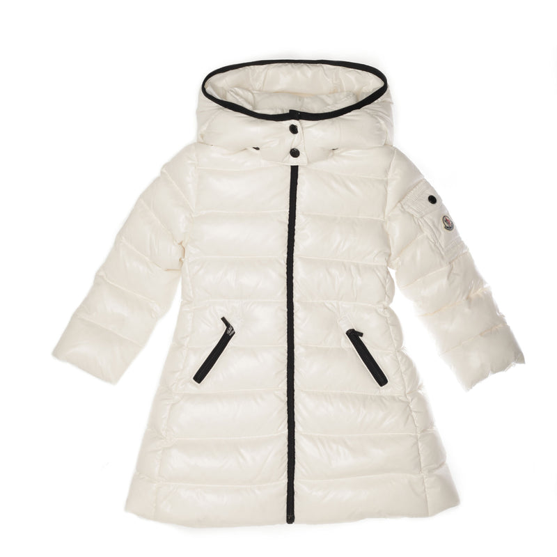 Girls Ivory Hooded 'Moka' Padded Down Coat - CÉMAROSE | Children's Fashion Store - 1