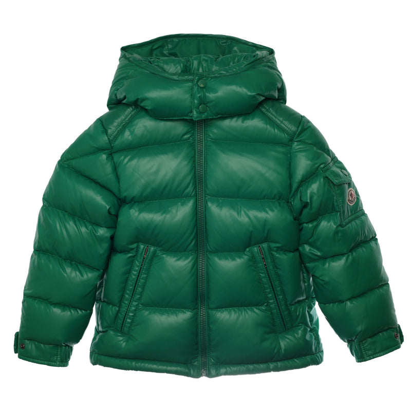 Boys & Girls Green Hooded Padded Down 'Maya' Jacket - CÉMAROSE | Children's Fashion Store - 1