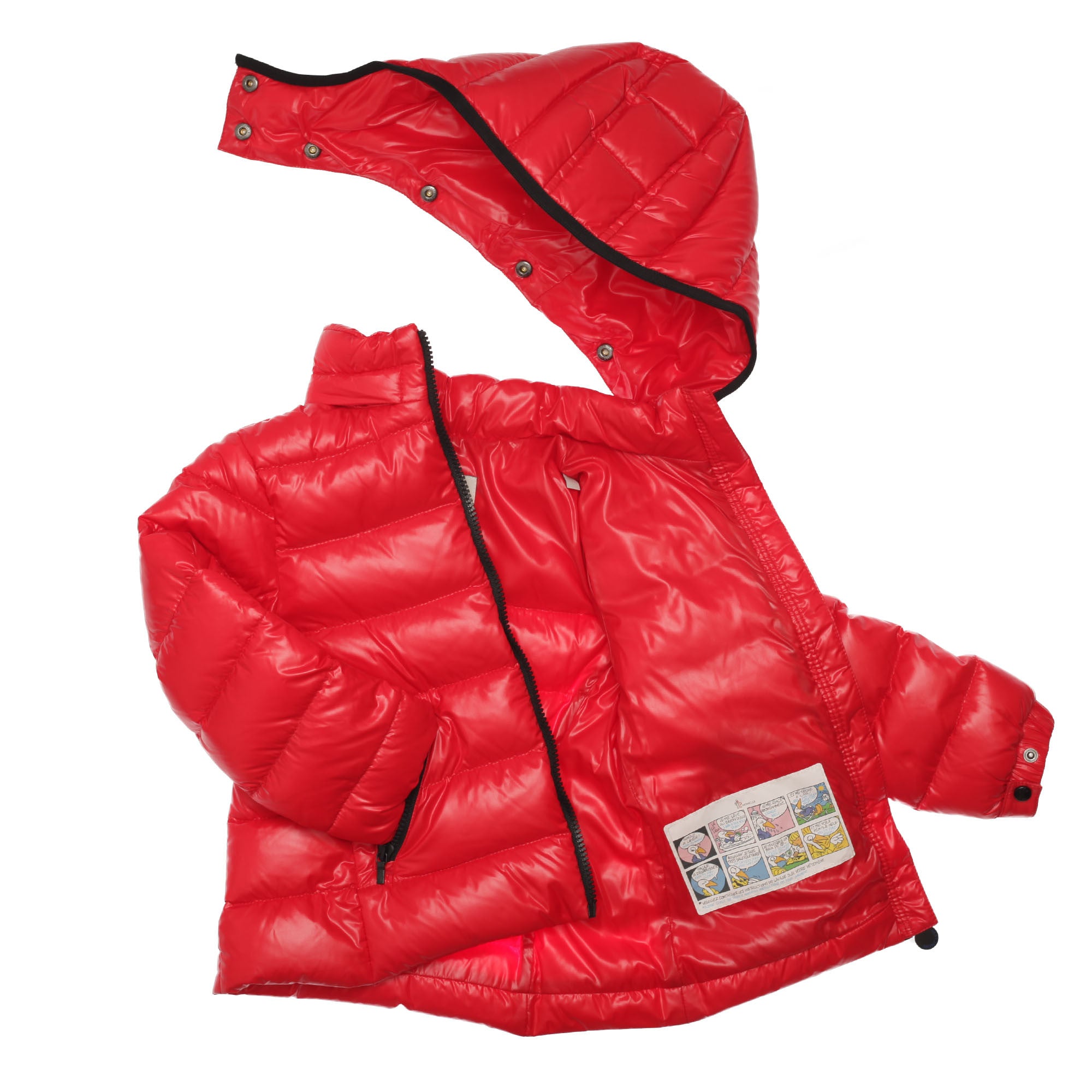 Baby Red Hooded 'Bady' Padded Down Jacket - CÉMAROSE | Children's Fashion Store - 3