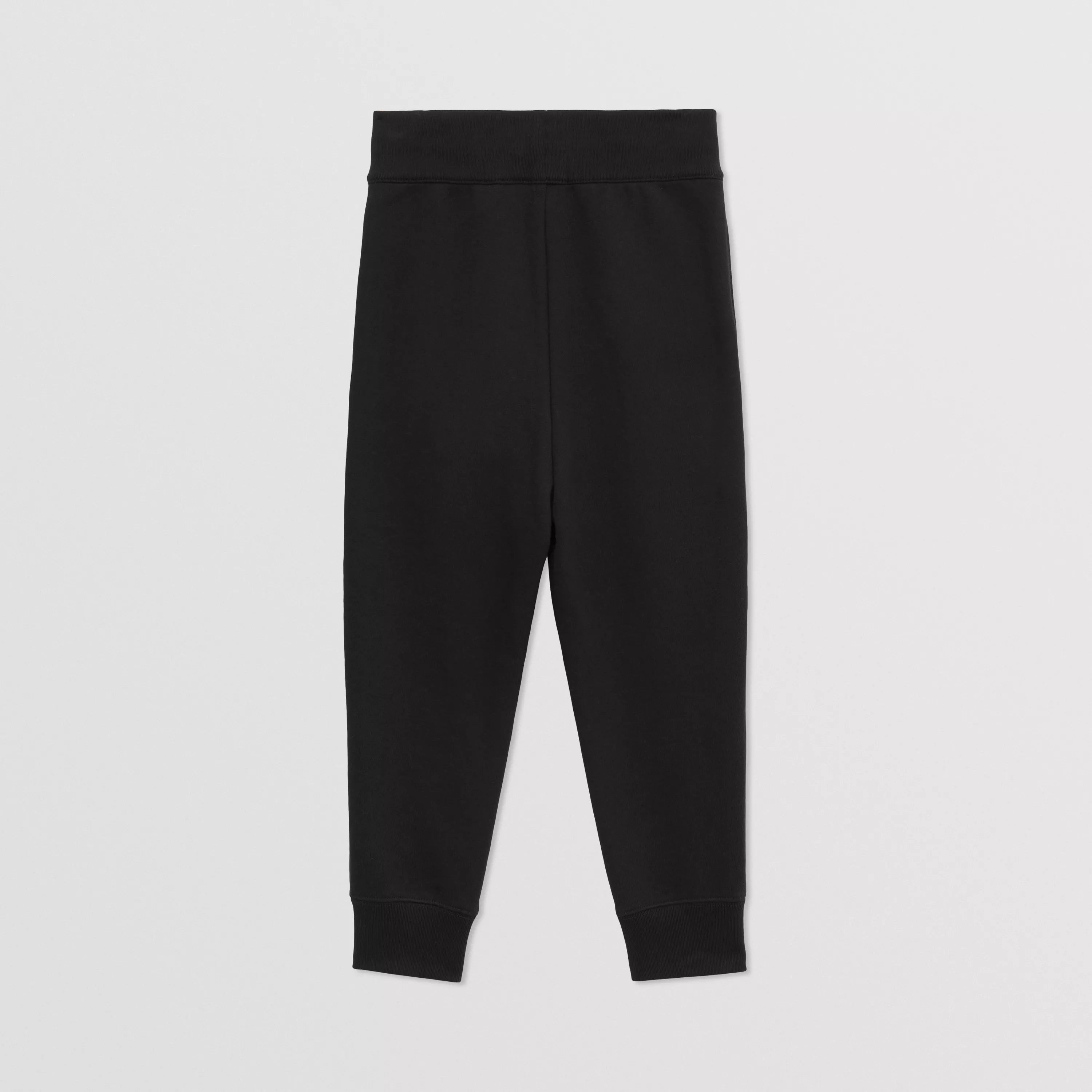 Boys & Girls Black Logo Cotton Trousers