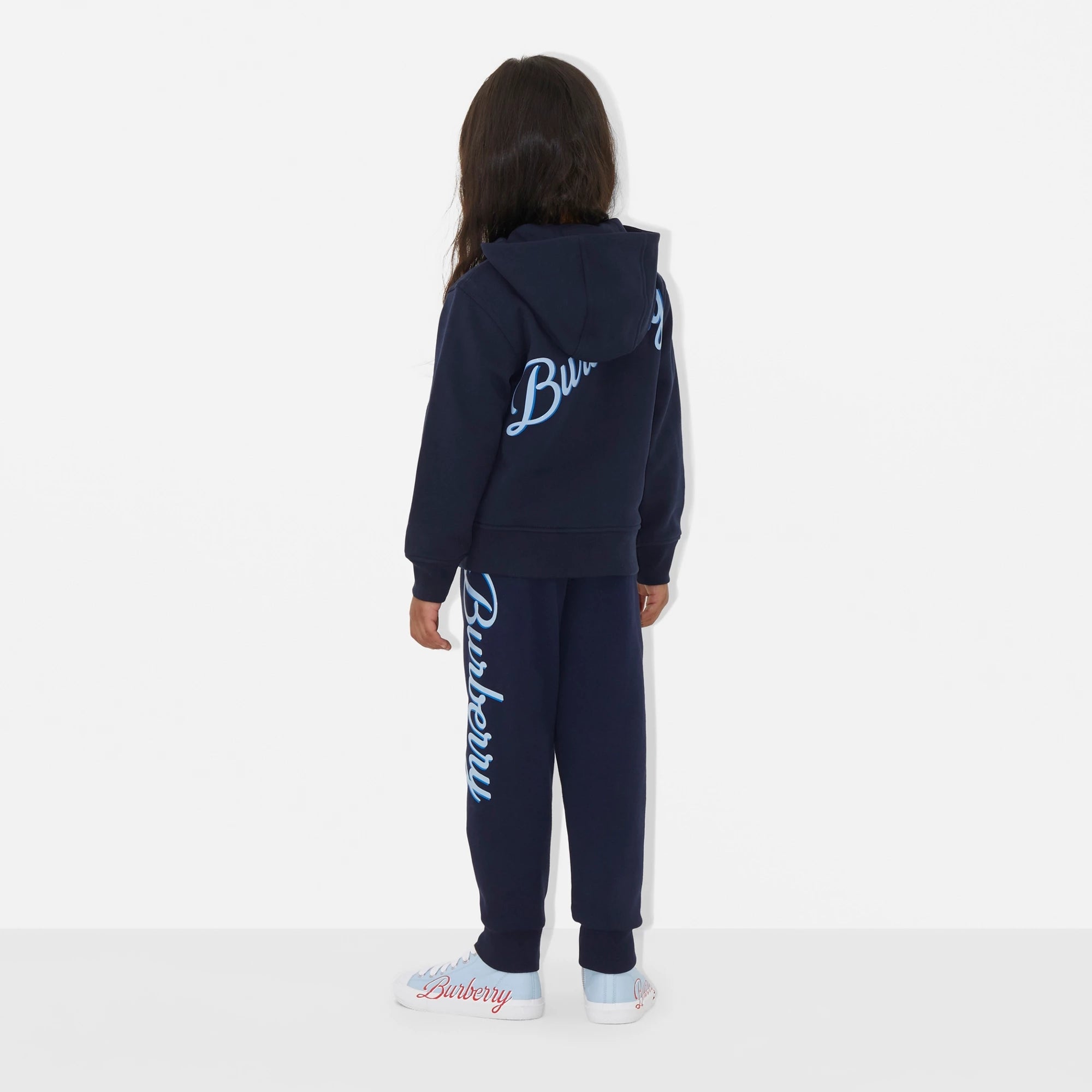 Boys & Girls Blue Logo Cotton Trousers