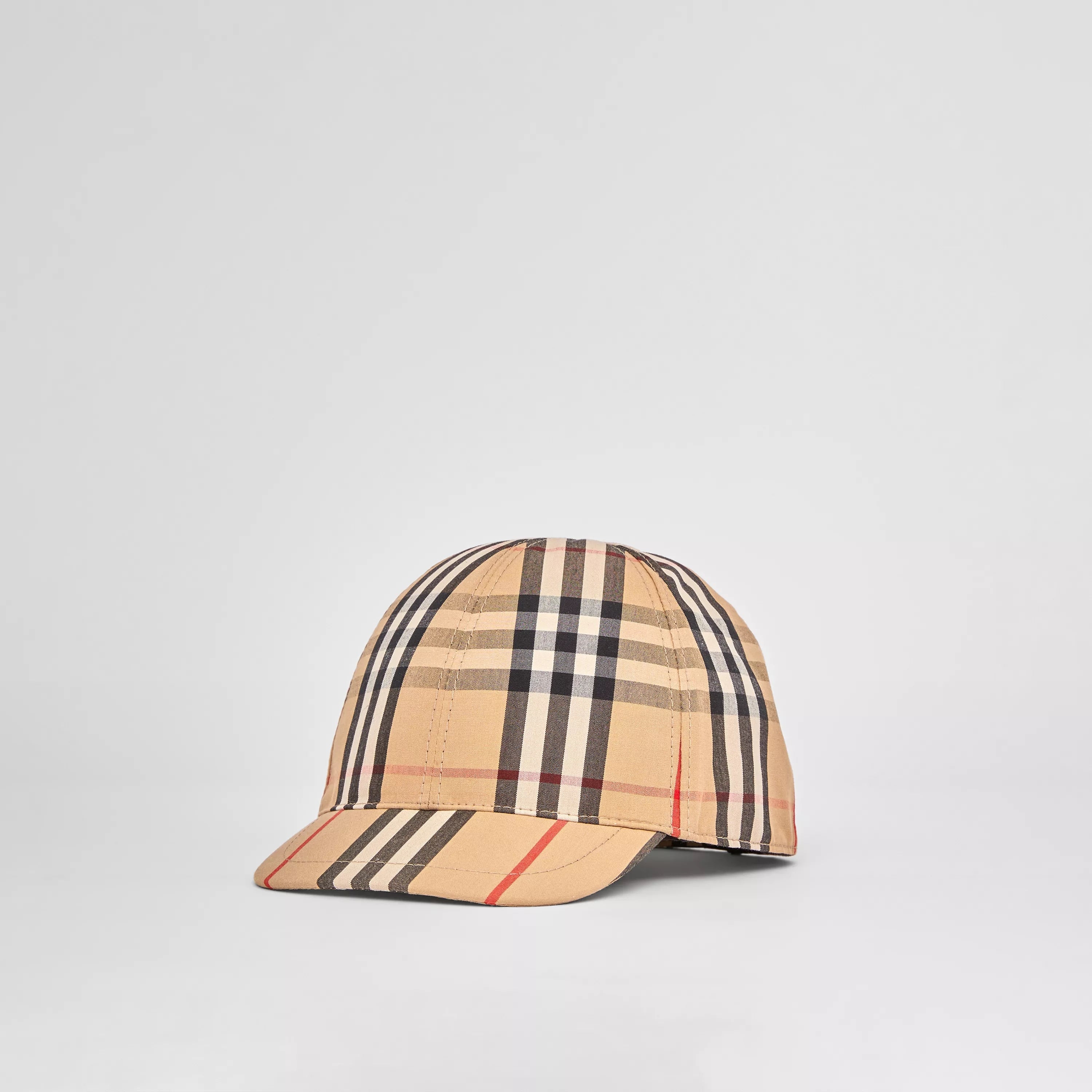 Baby Boys & Girls Beige Check Cap
