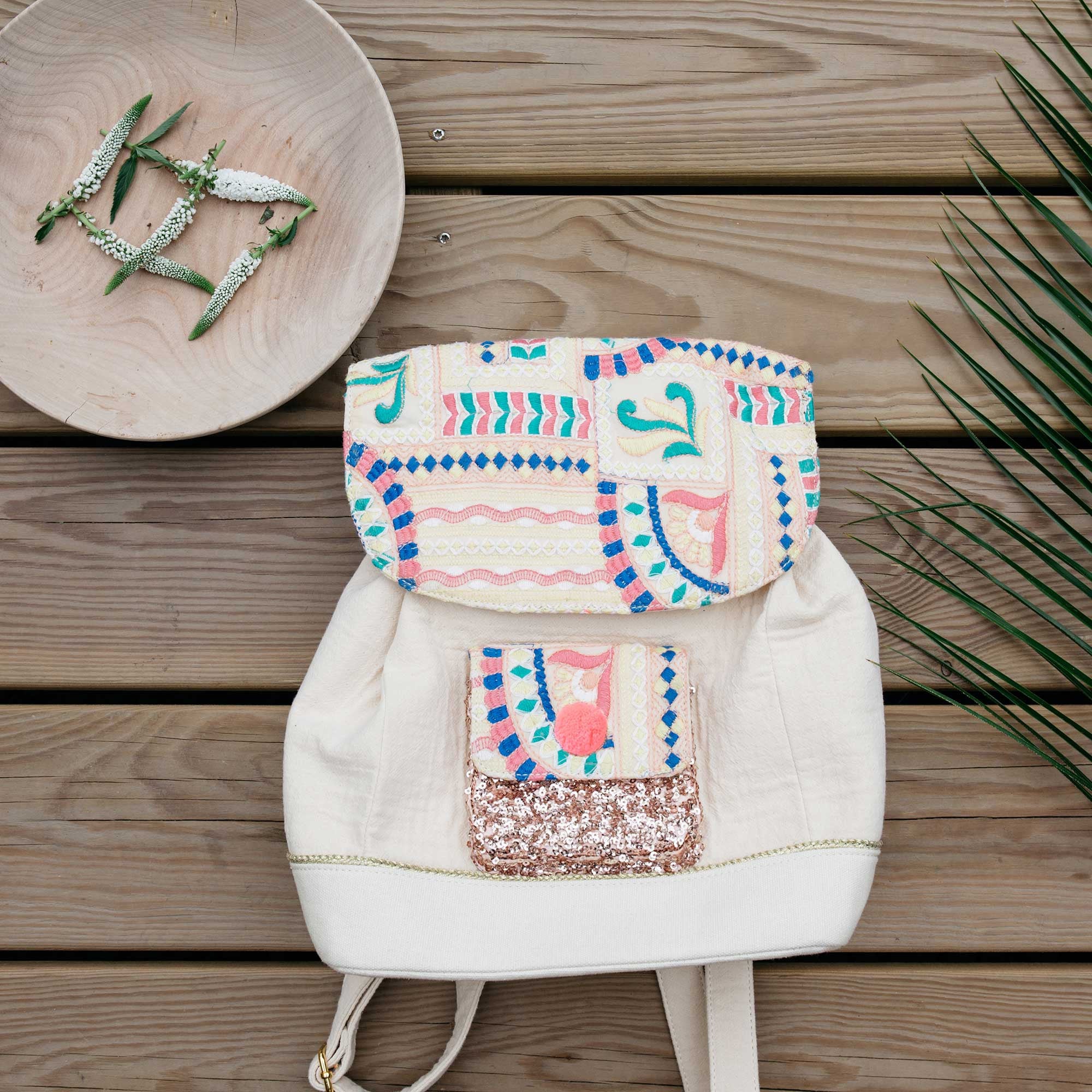 Girls Beige "Nepal" Bagpack