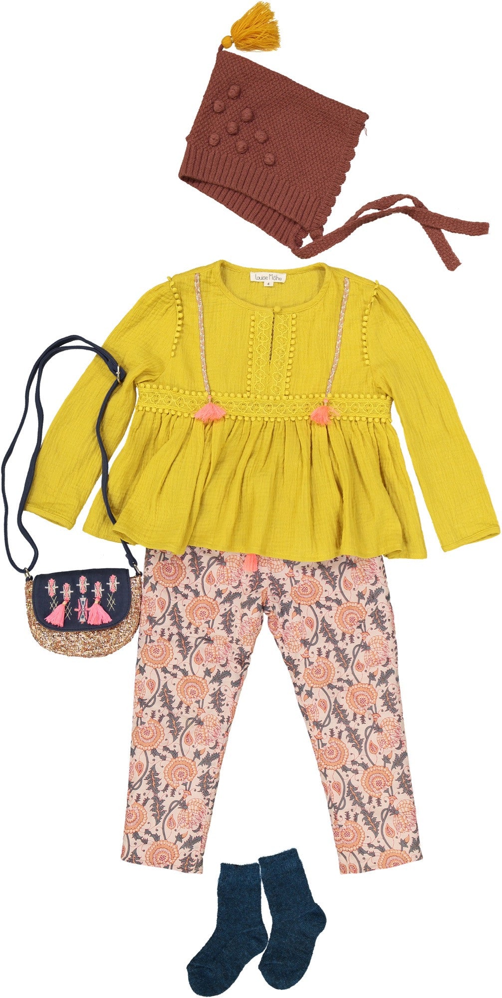 Girls Safran Tassel Trims 'Dika'Messenger Bags - CÉMAROSE | Children's Fashion Store - 4