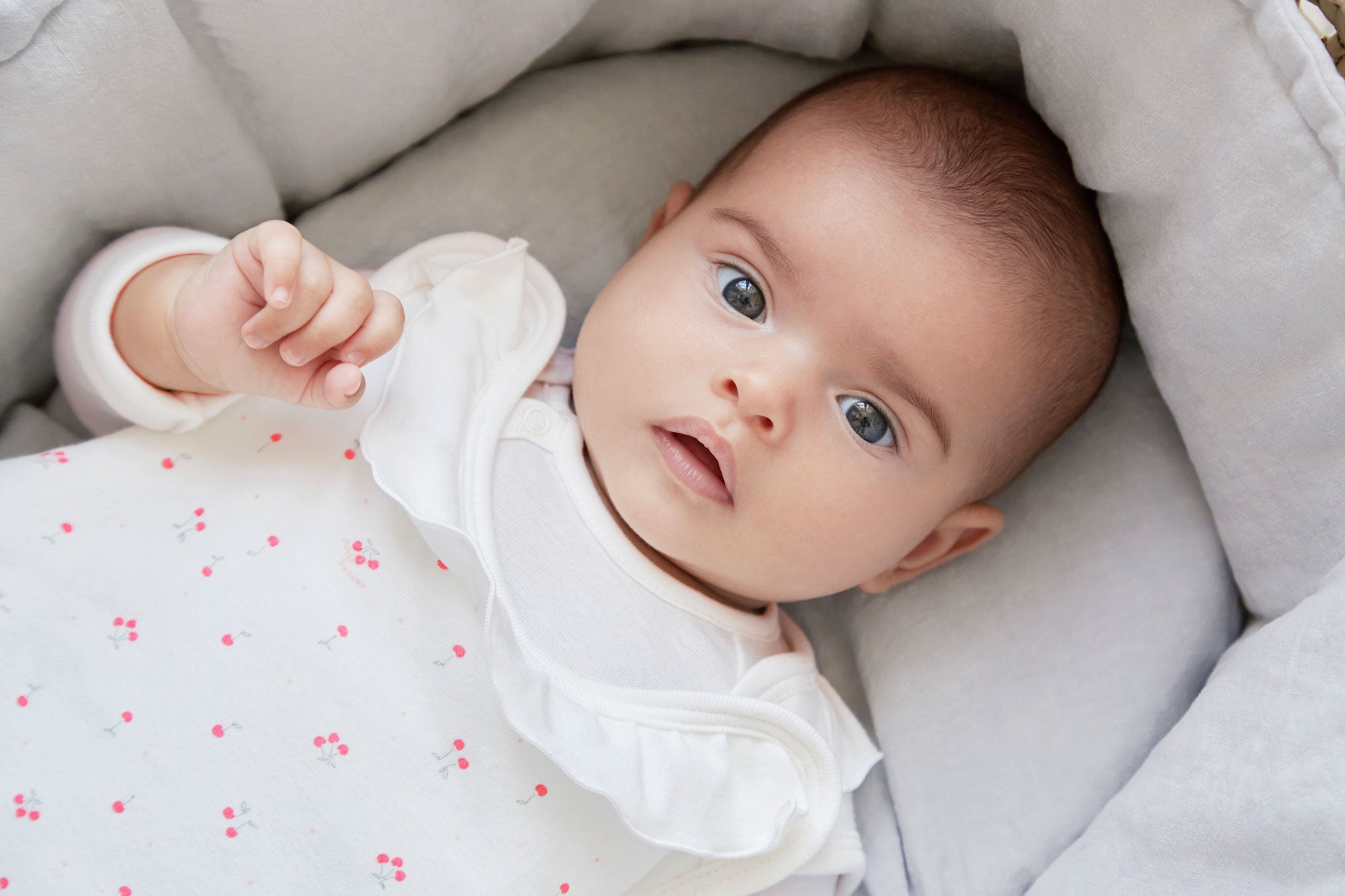 Baby Girls White Cotton Sleep Bag