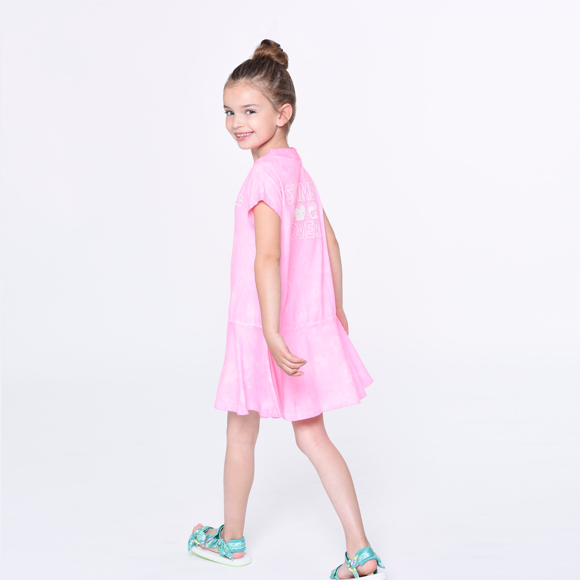 Girls Pink Cotton Dress