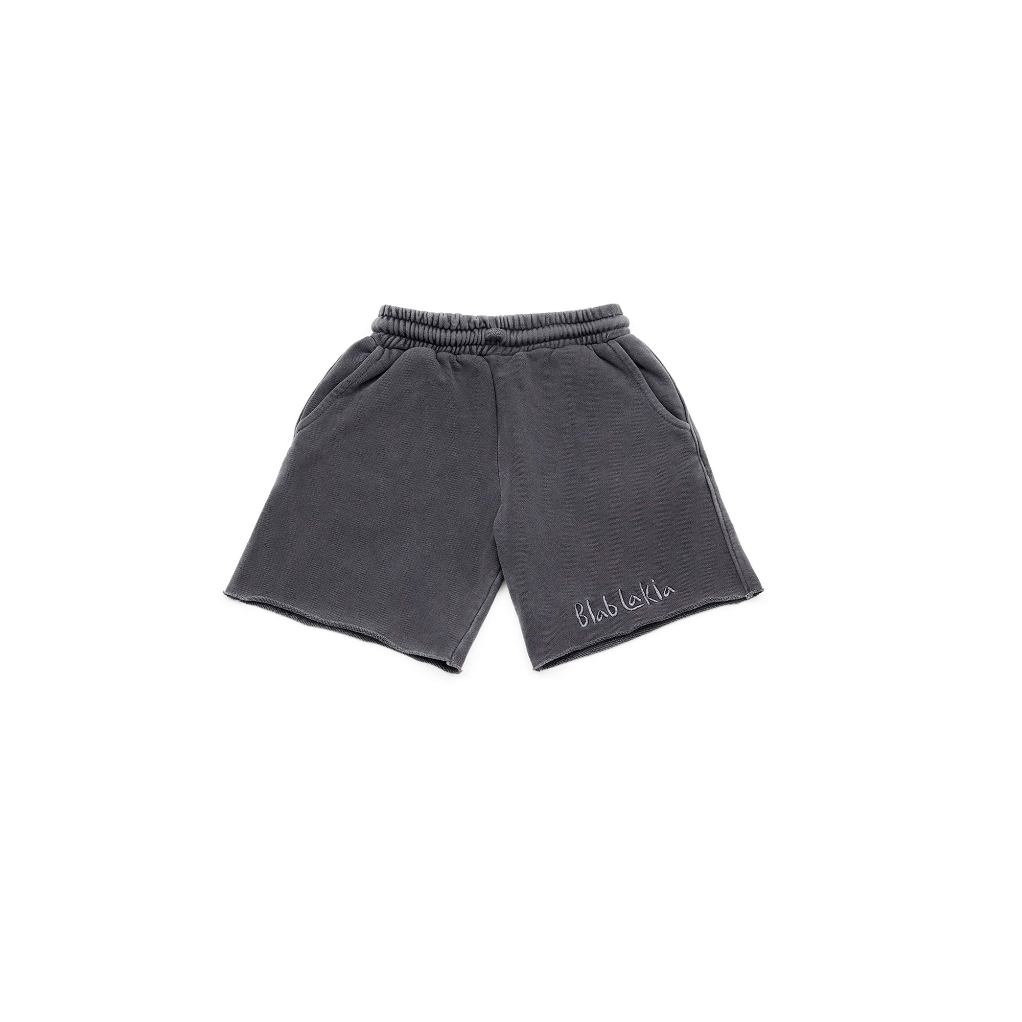 Boys & Girls Grey Logo Cotton Shorts