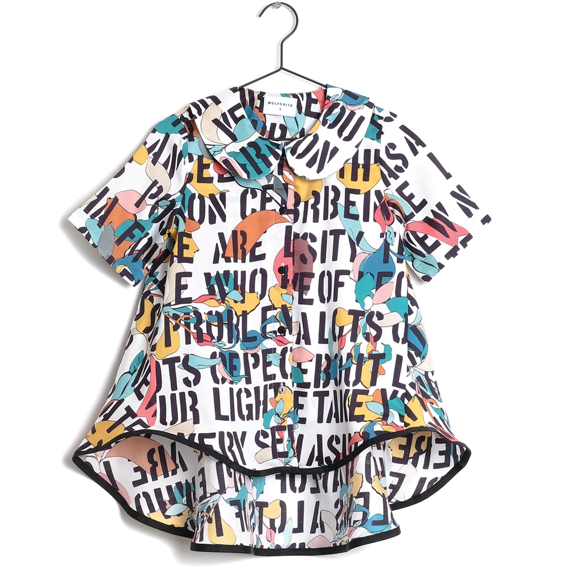 Girls Multicolour Printed Cotton Shirt