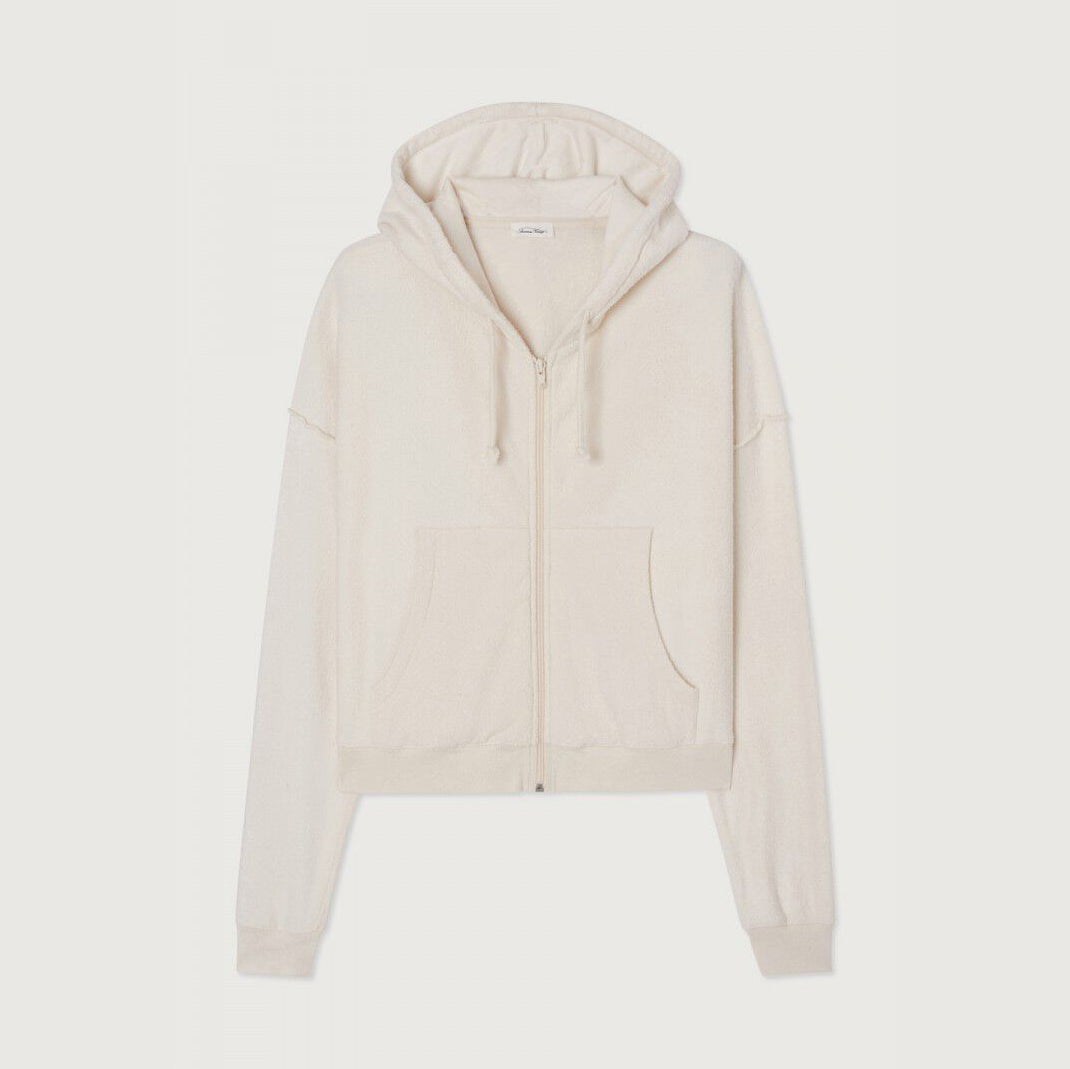 Girls White Zip-Up Top