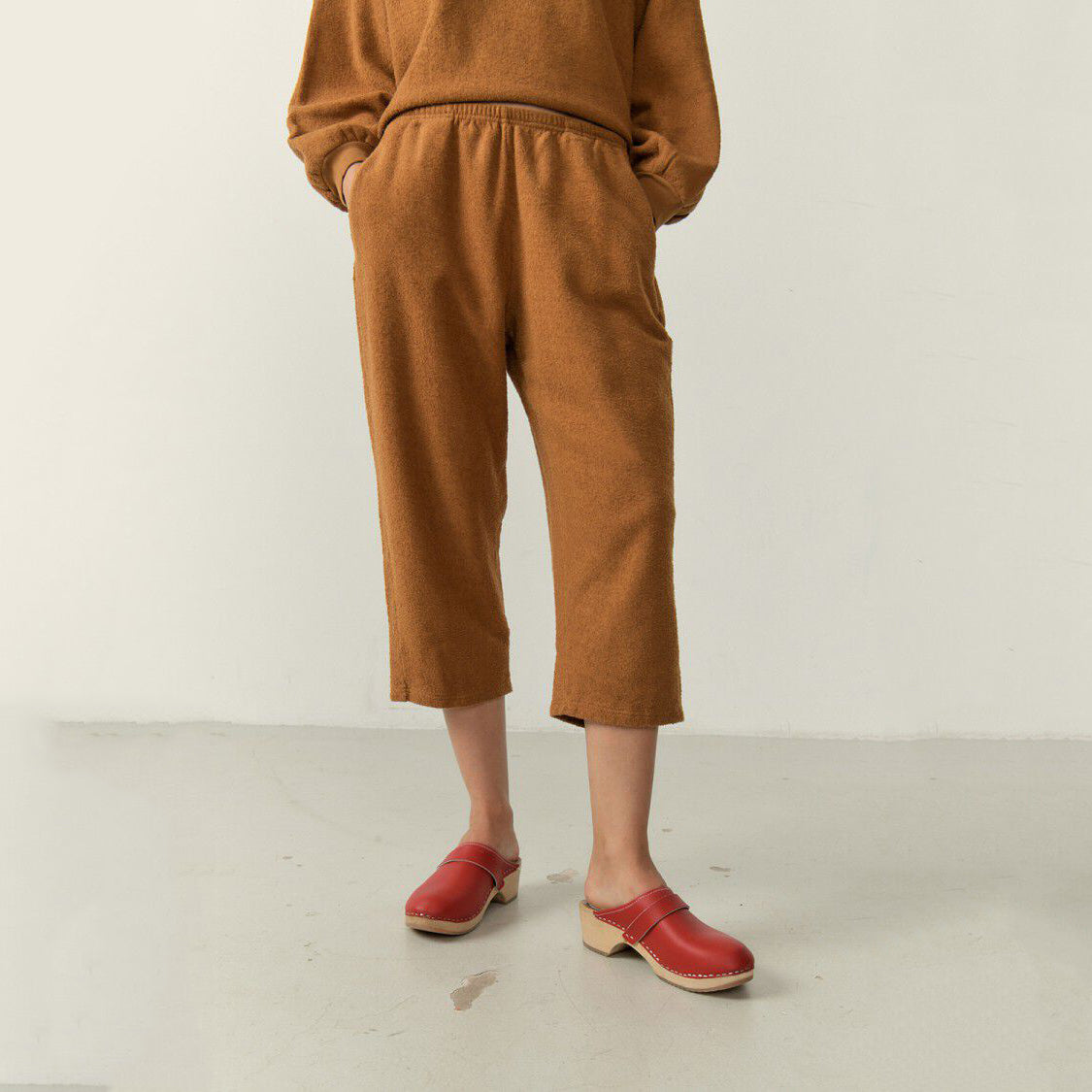 Girls Camel Cotton Trousers