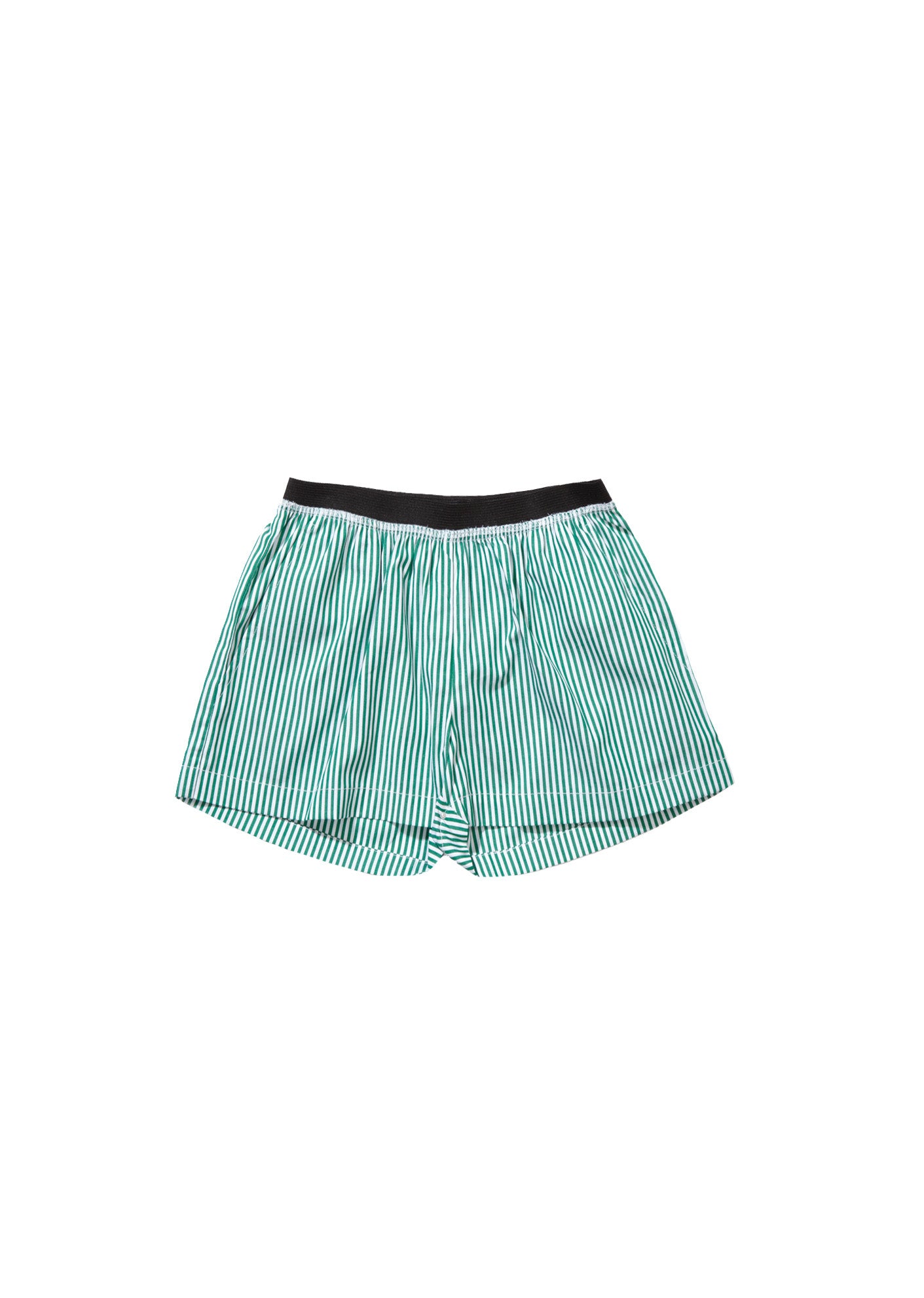 Boys & Girls Green Striped Shorts